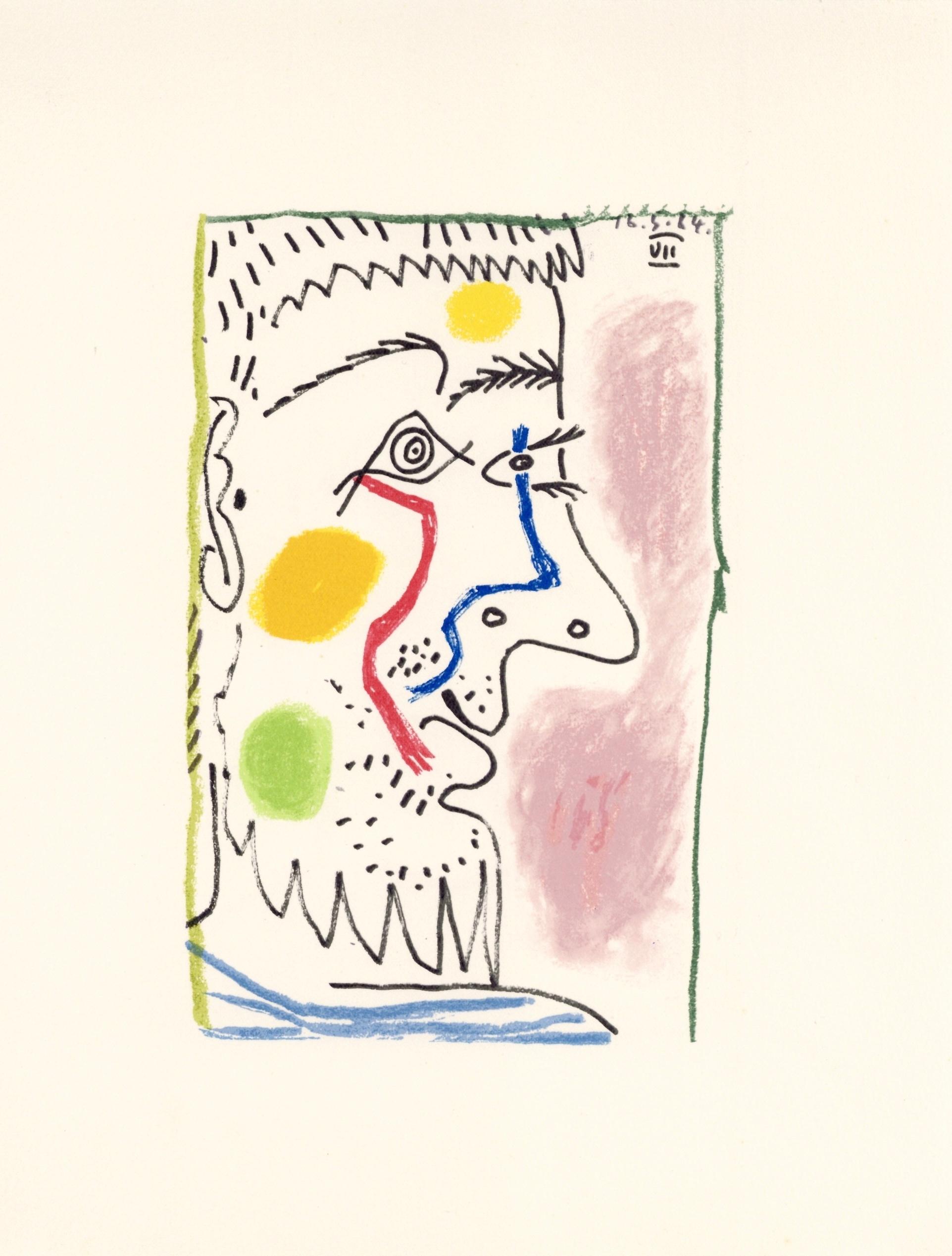 Lithograph and silkscreen with grease crayon, lithographic tusche, lead pencil, charcoal on vélin d'Arches paper. Paper size: 12.8 x 9.84 inches. Inscription: Unsigned and unnumbered, as issued. Catalogue raisonné reference: Goeppert, Sebastian, et