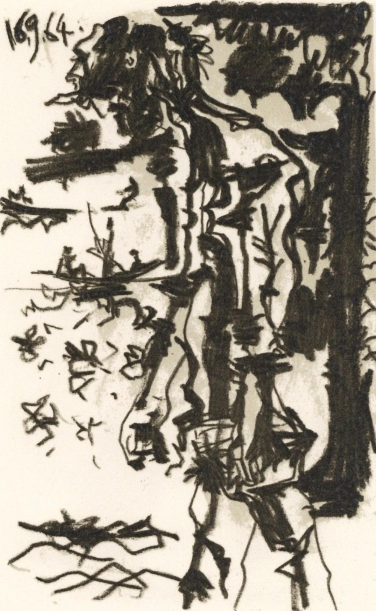 Pablo Picasso Figurative Print - Picasso, 16.9.64. (Cramer 148), Le Goût du Bonheur (after)
