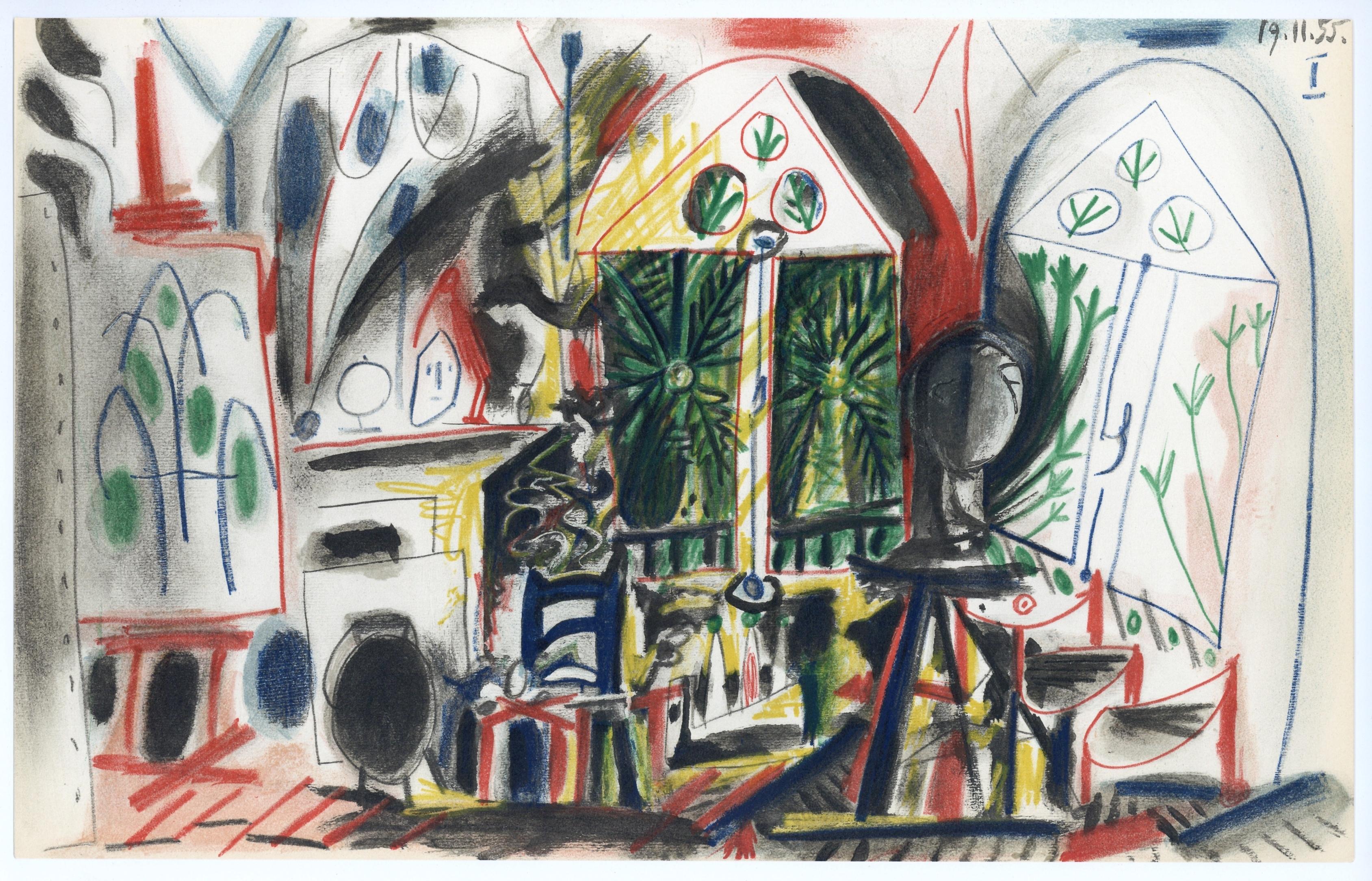 Pablo Picasso Landscape Print - Picasso, 19.11.55, Carnet de la Californie (Cramer 101) (after)