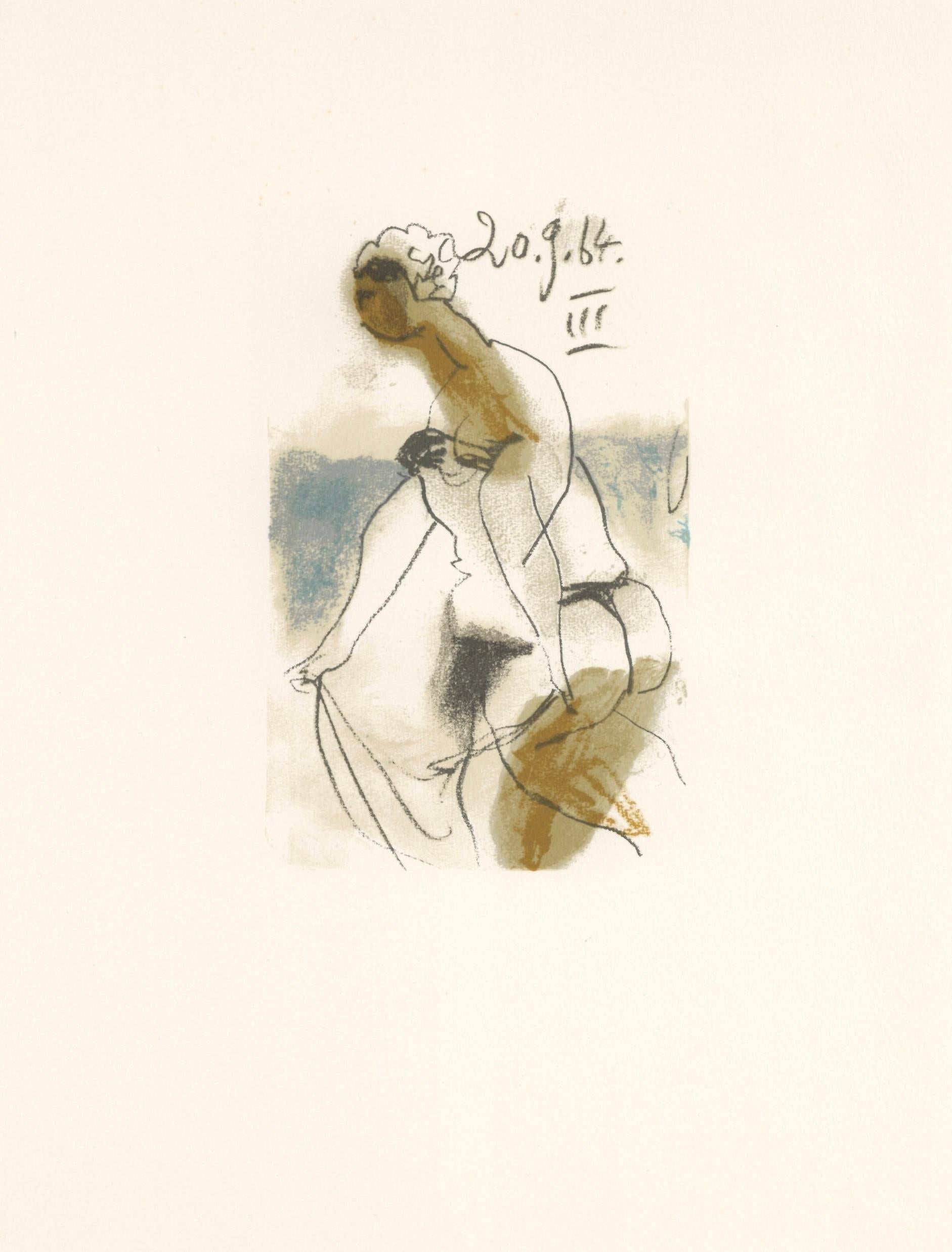 Lithograph and silkscreen with grease crayon, lithographic tusche, lead pencil, charcoal on vélin d'Arches paper. Paper size: 12.8 x 9.84 inches. Inscription: Unsigned and unnumbered, as issued. Catalogue raisonné reference: Goeppert, Sebastian, et