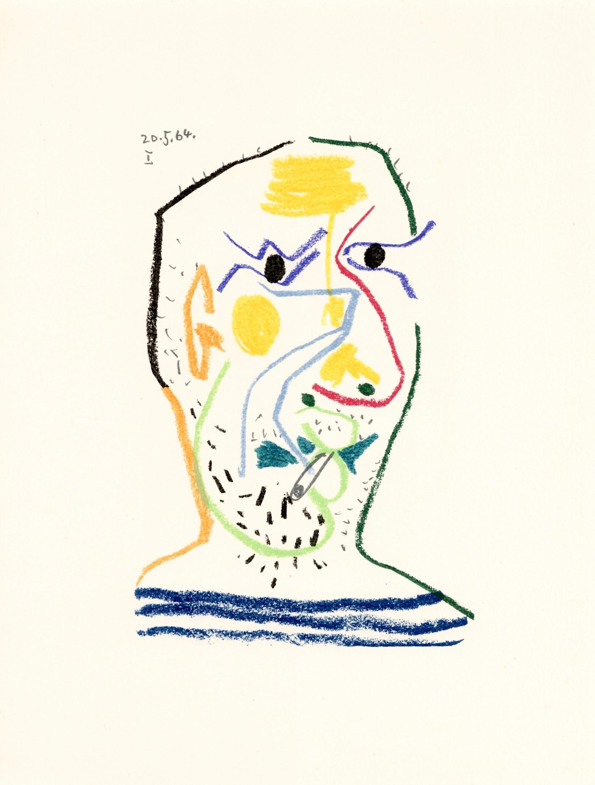 Lithograph and silkscreen with grease crayon, lithographic tusche, lead pencil, charcoal on vélin d'Arches paper. Paper size: 12.8 x 9.84 inches. Inscription: Unsigned and unnumbered, as issued. Catalogue raisonné reference: Goeppert, Sebastian, et