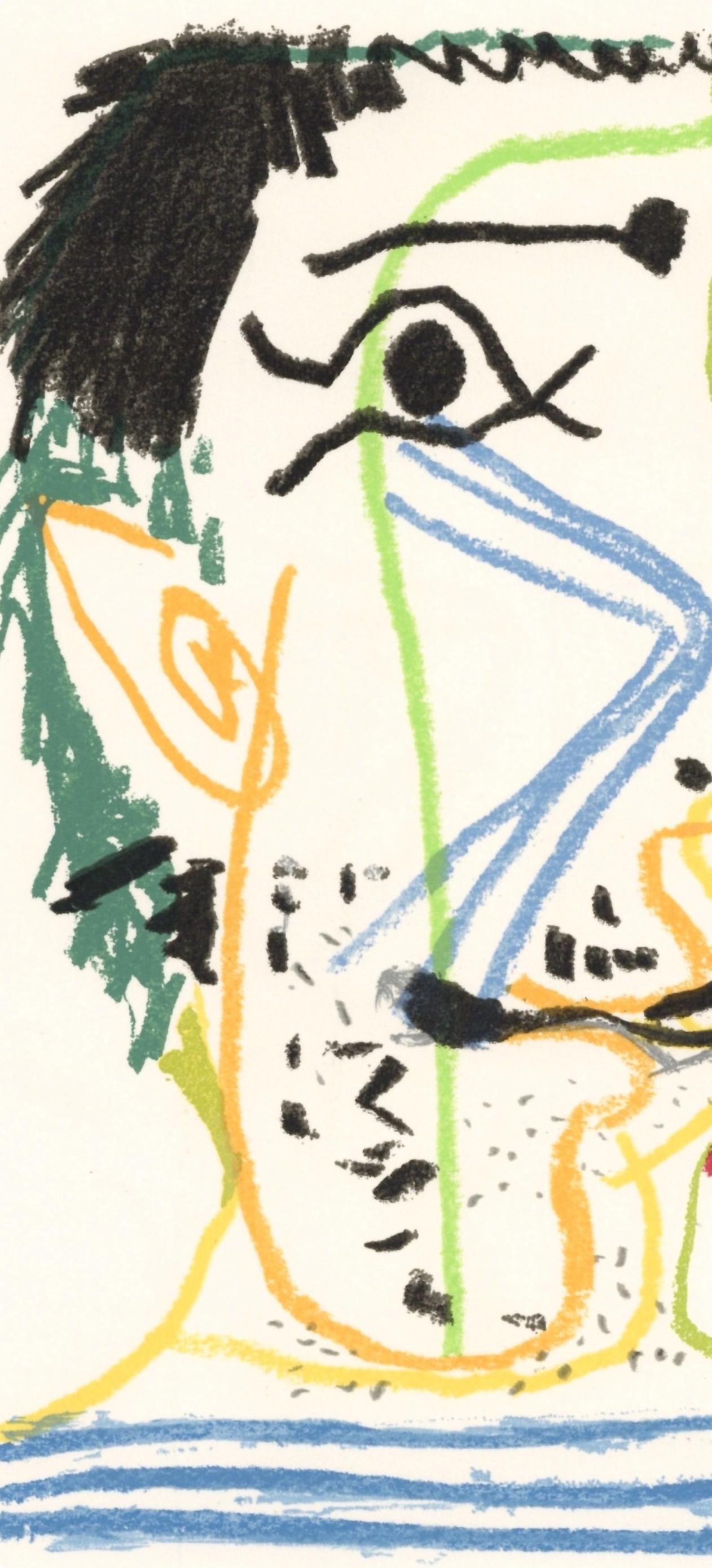 Picasso, 20.5.64. VI (Cramer 148), Le Goût du Bonheur (after) - White Figurative Print by Pablo Picasso
