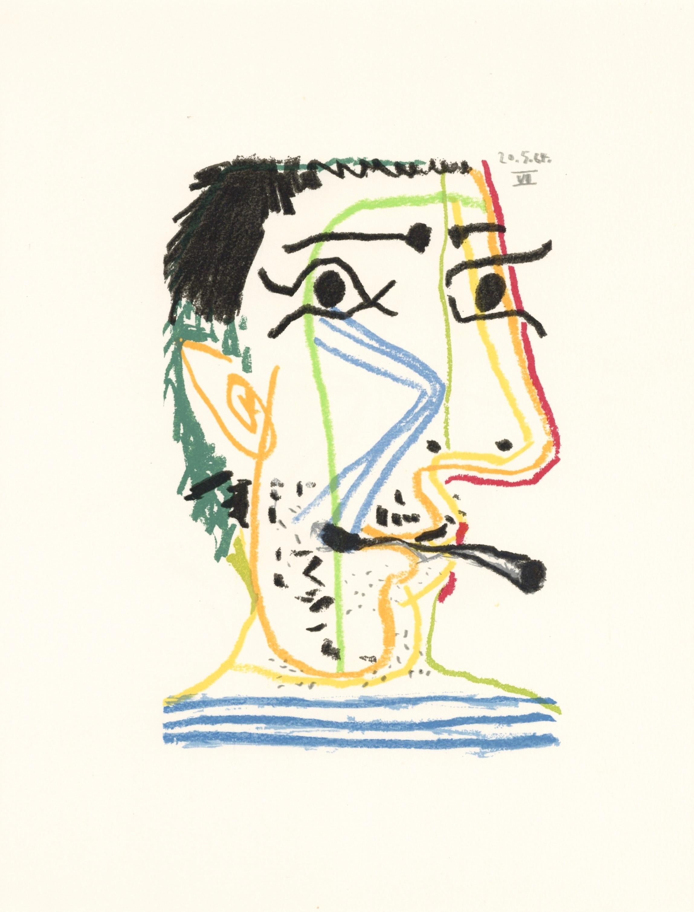 Lithograph and silkscreen with grease crayon, lithographic tusche, lead pencil, charcoal on vélin d'Arches paper. Paper size: 12.8 x 9.84 inches. Inscription: Unsigned and unnumbered, as issued. Catalogue raisonné reference: Goeppert, Sebastian, et