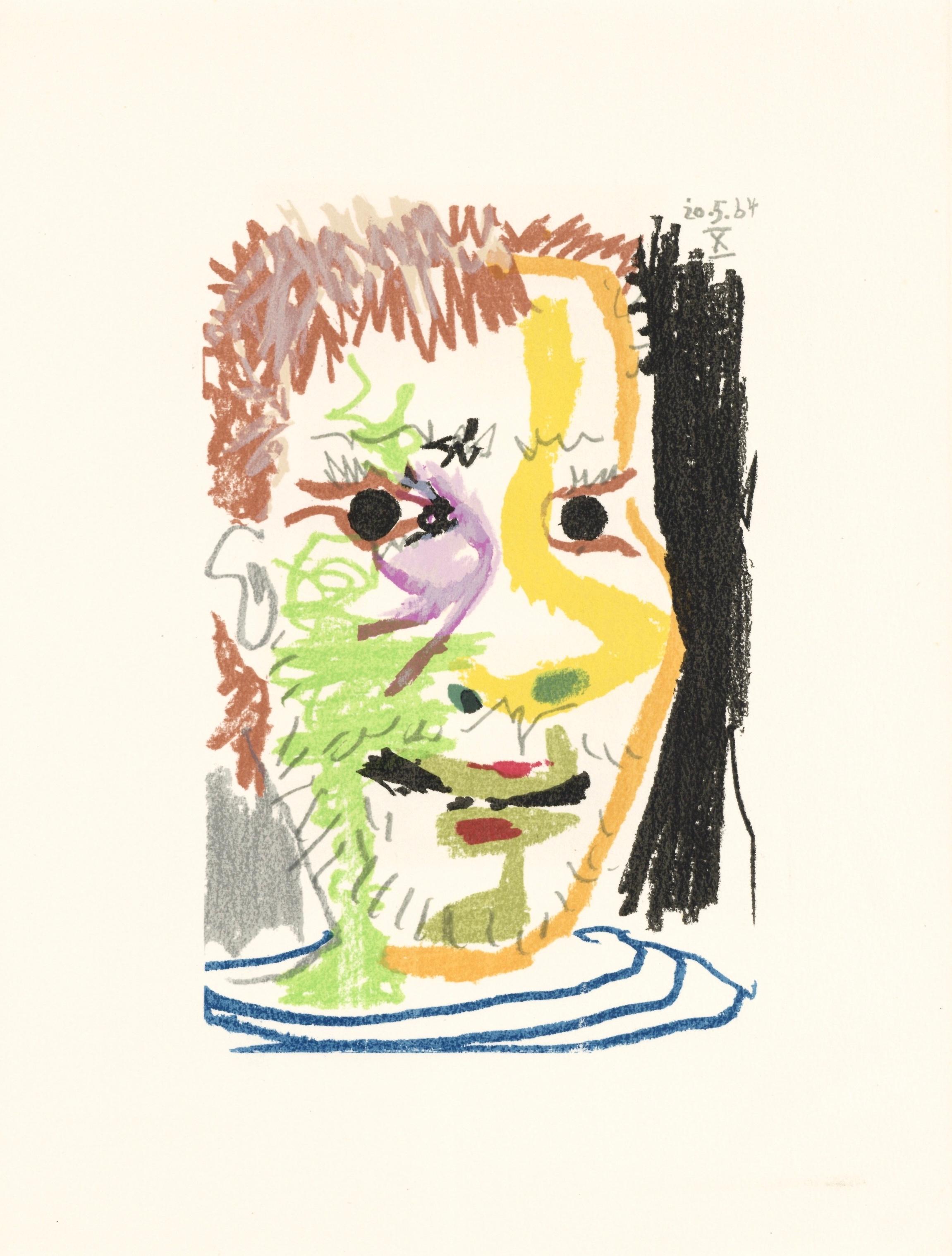 Lithograph and silkscreen with grease crayon, lithographic tusche, lead pencil, charcoal on vélin d'Arches paper. Paper size: 12.8 x 9.84 inches. Inscription: Unsigned and unnumbered, as issued. Catalogue raisonné reference: Goeppert, Sebastian, et