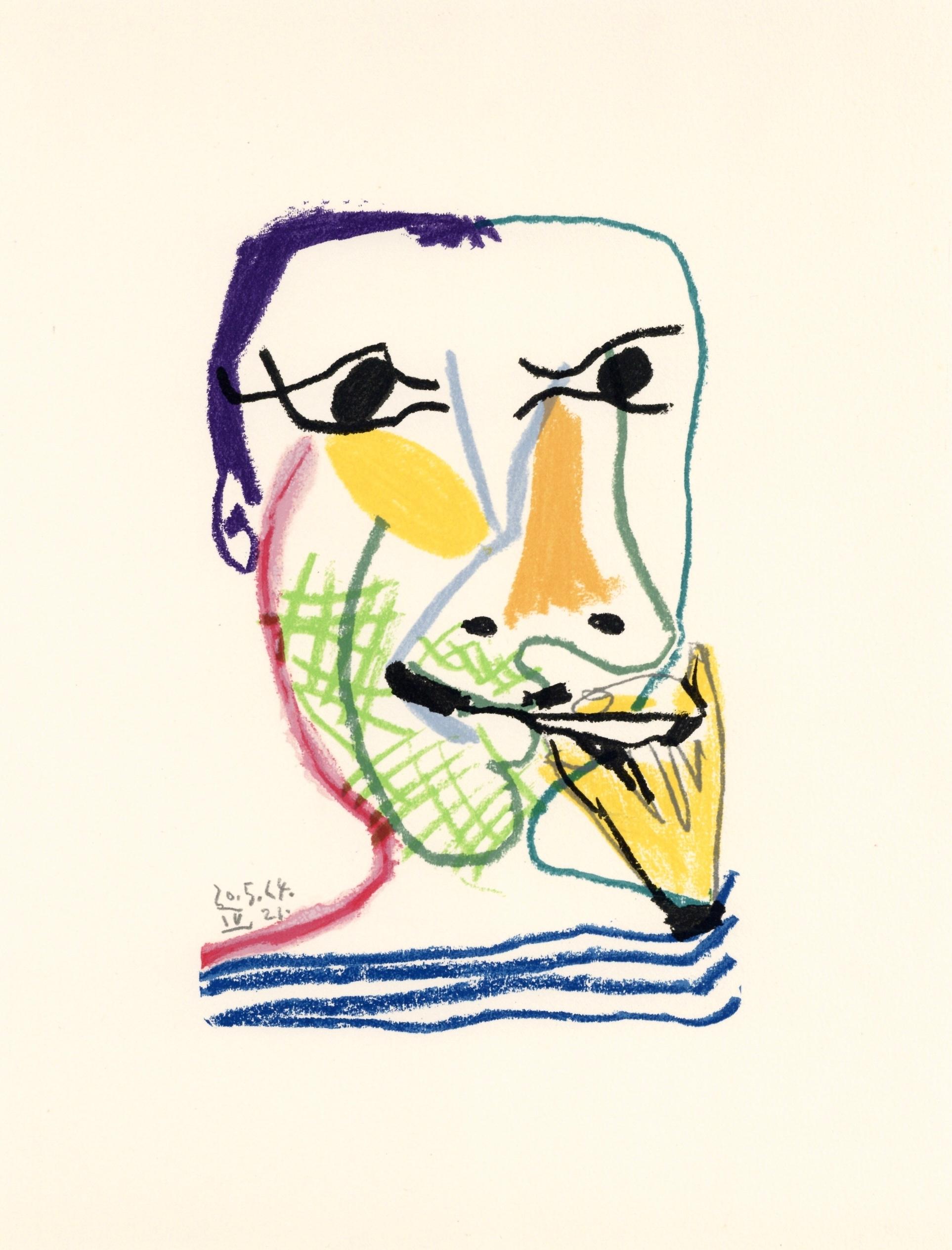Lithograph and silkscreen with grease crayon, lithographic tusche, lead pencil, charcoal on vélin d'Arches paper. Paper size: 12.8 x 9.84 inches. Inscription: Unsigned and unnumbered, as issued. Catalogue raisonné reference: Goeppert, Sebastian, et
