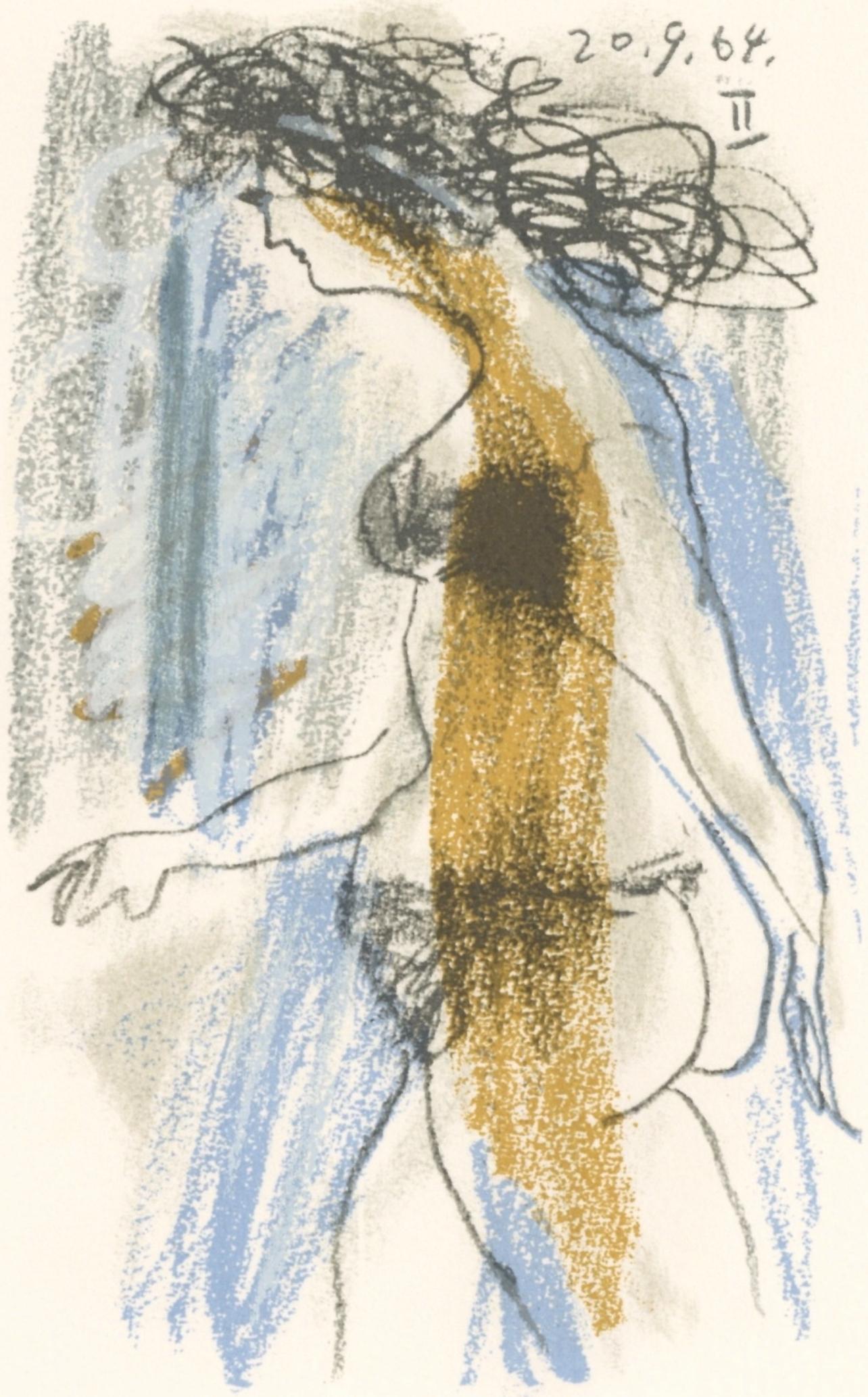 Pablo Picasso Figurative Print - Picasso, 20.9.64. II (Cramer 148), Le Goût du Bonheur (after)