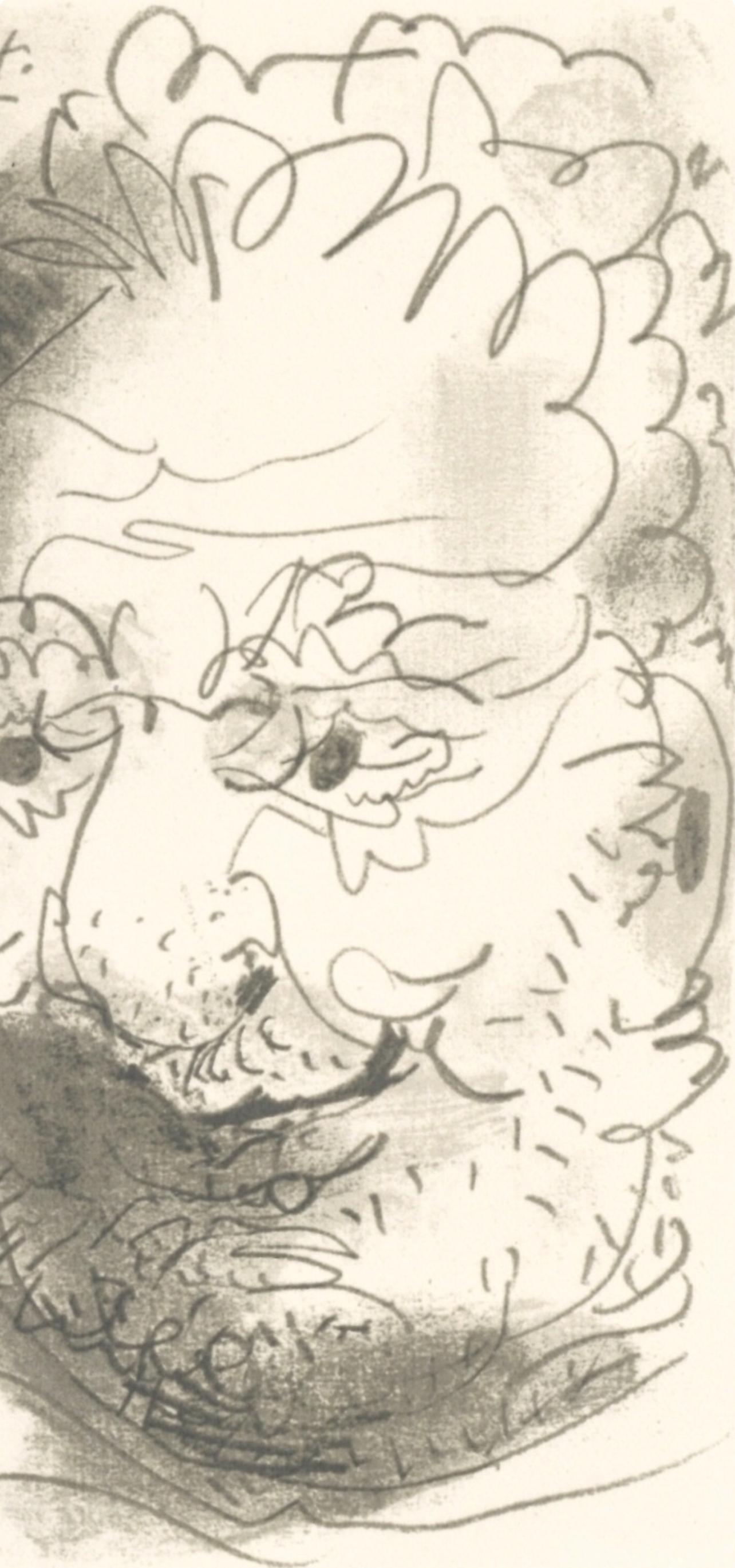 Picasso, 20.9.64. IV (Cramer 148), Le Goût du Bonheur (after) - Beige Figurative Print by Pablo Picasso