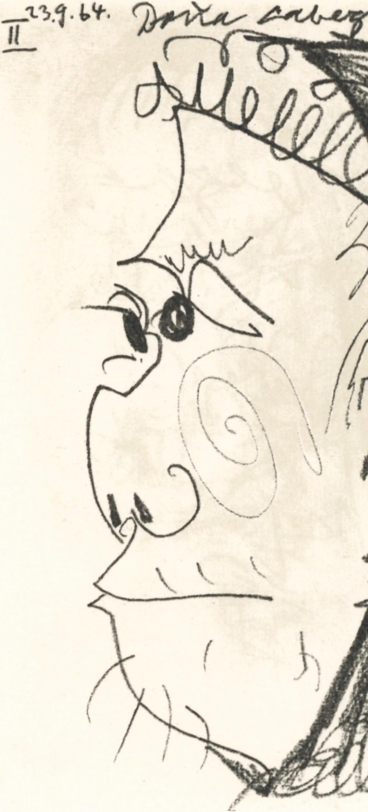 Picasso, 23.9.64. II (Cramer 148), Le Goût du Bonheur (after) - Print by Pablo Picasso