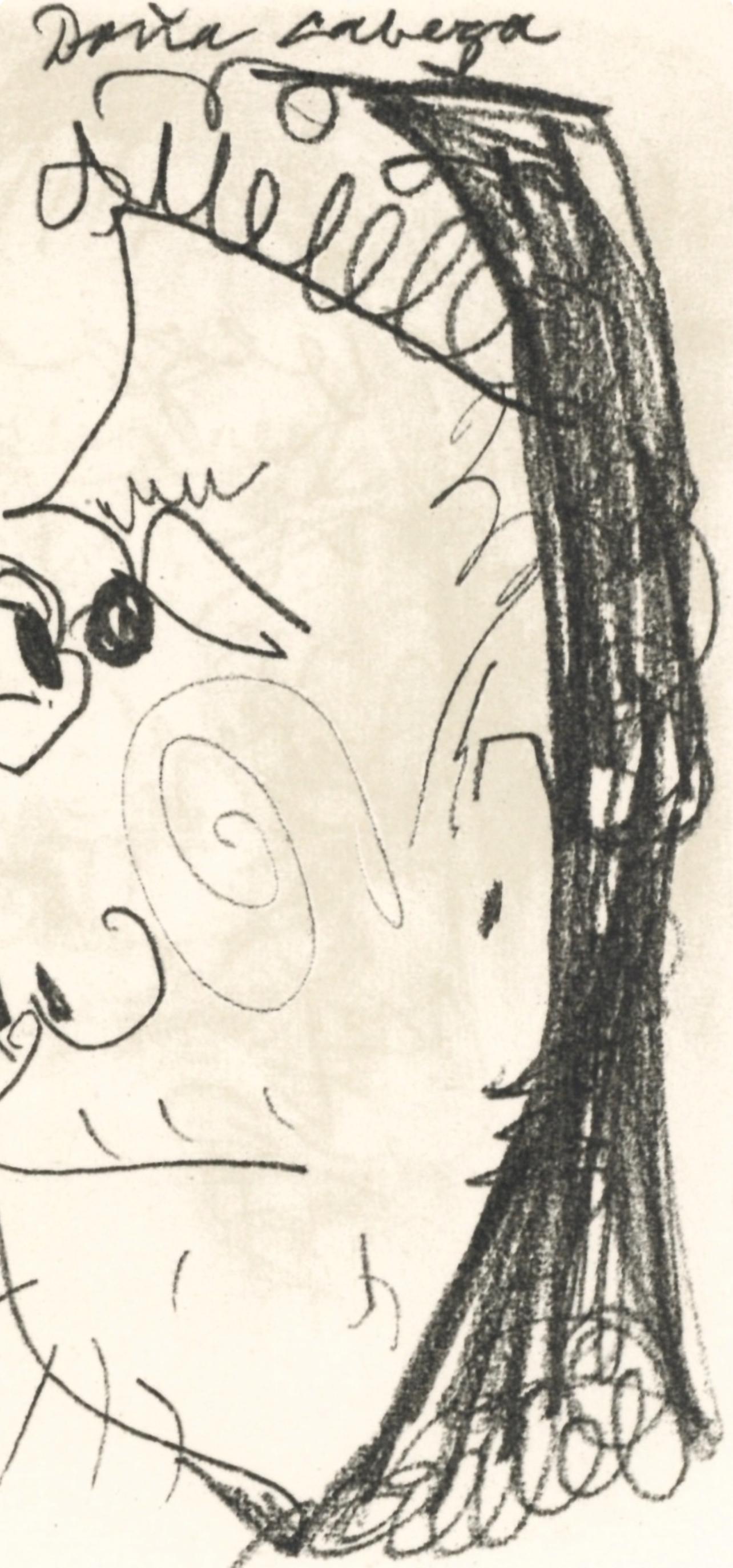 Picasso, 23.9.64. II (Cramer 148), Le Goût du Bonheur (after) - White Figurative Print by Pablo Picasso