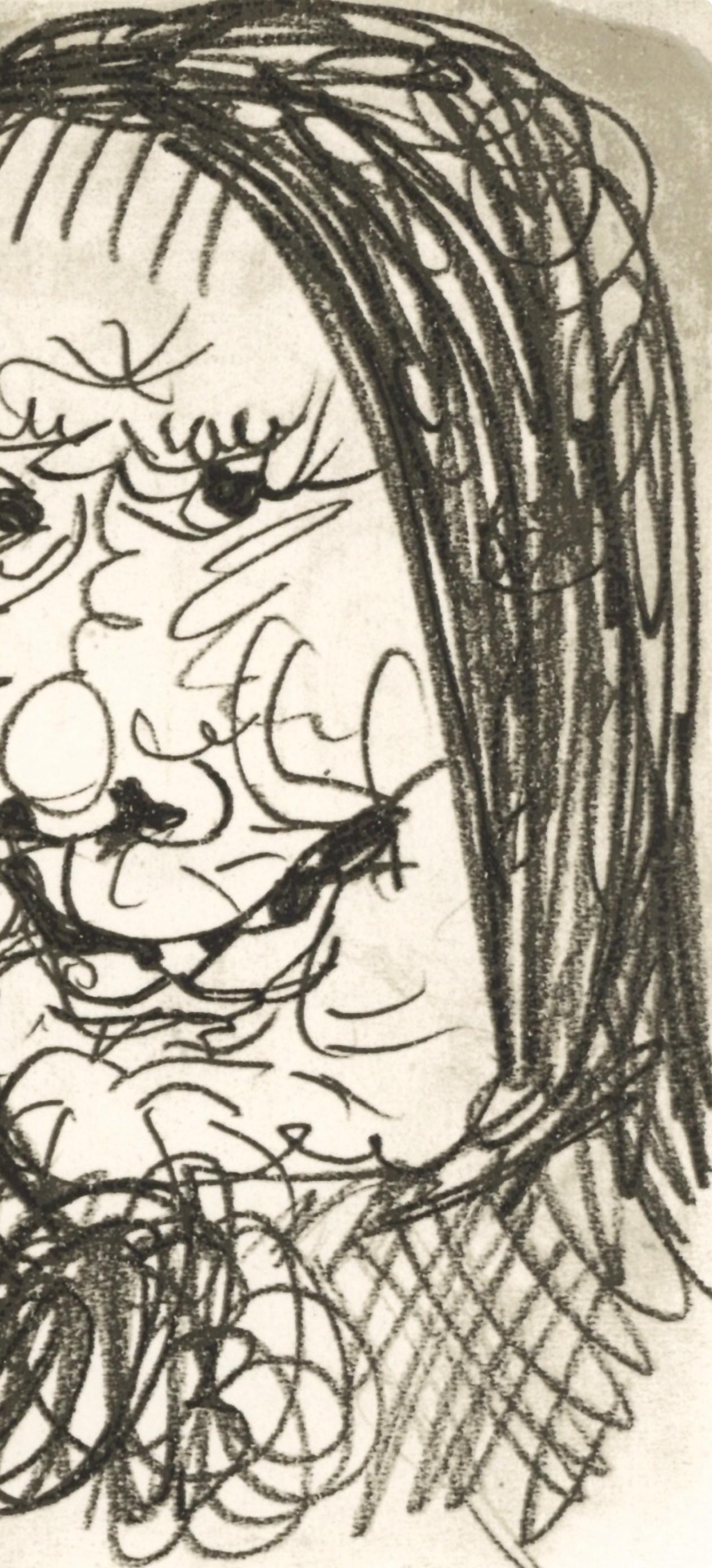 Picasso, 23.9.64 III (Cramer 148), Le Goût du Bonheur (after) - Beige Figurative Print by Pablo Picasso