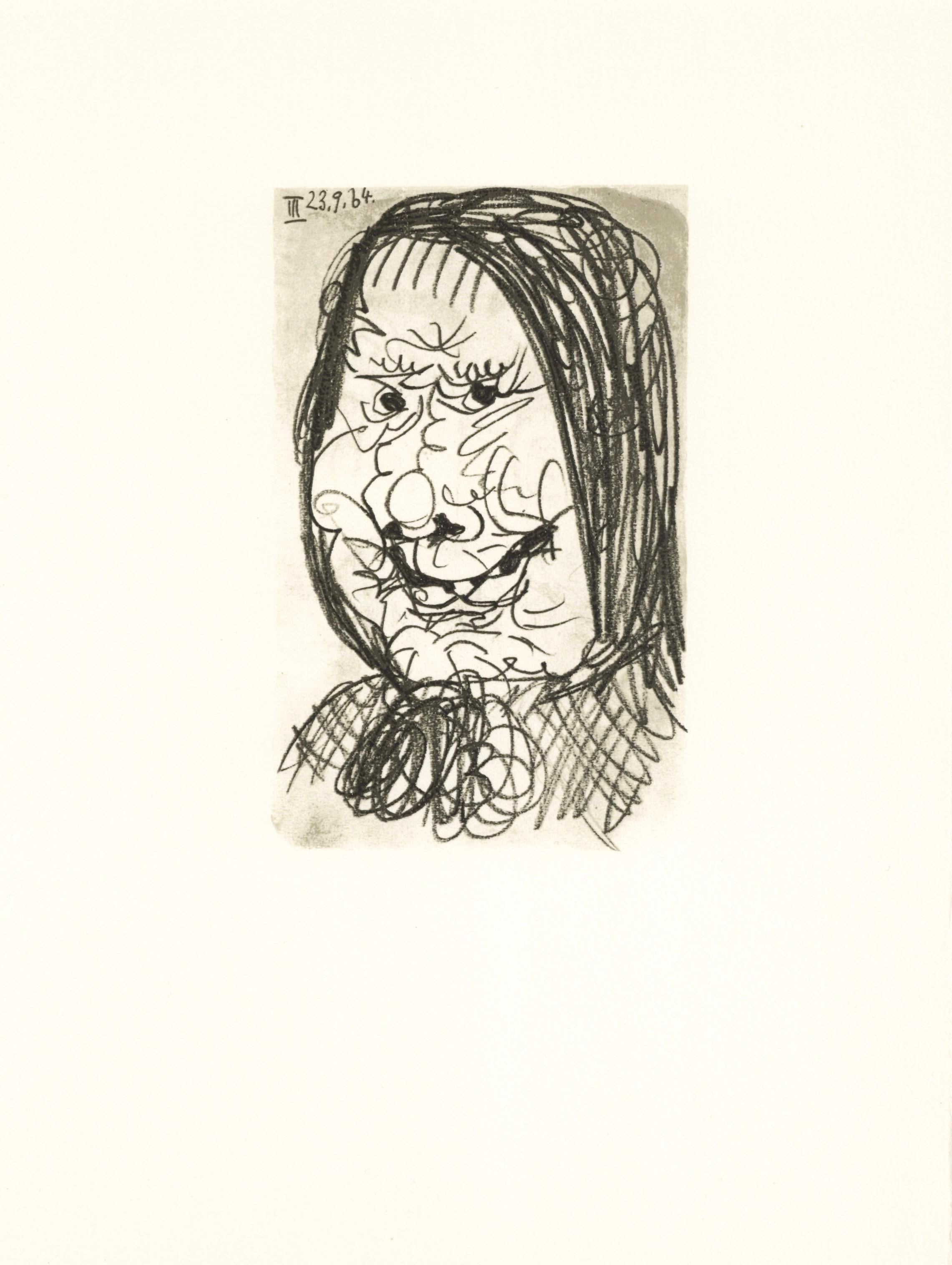 Lithograph and silkscreen with grease crayon, lithographic tusche, lead pencil, charcoal on vélin d'Arches paper. Paper size: 12.8 x 9.84 inches. Inscription: Unsigned and unnumbered, as issued. Catalogue raisonné reference: Goeppert, Sebastian, et