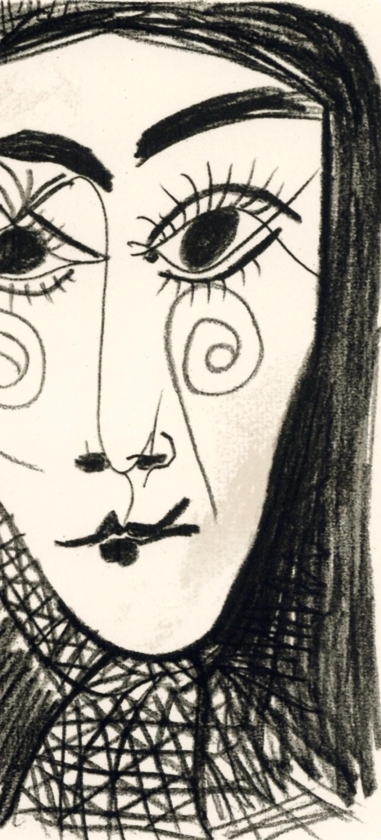Picasso, 23.9.64 IV (Cramer 148), Le Goût du Bonheur (after) - Beige Landscape Print by Pablo Picasso