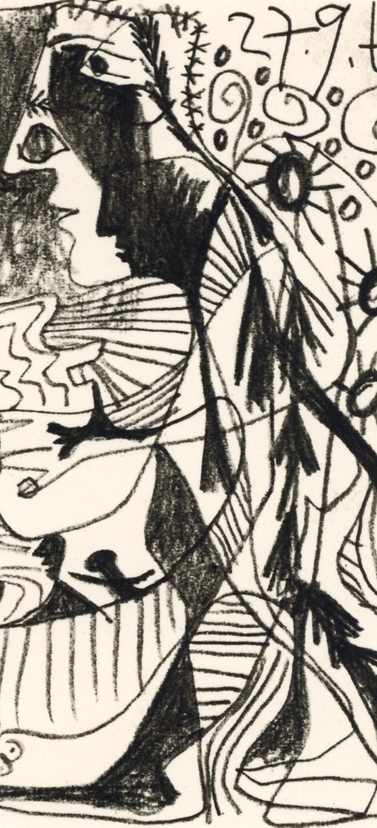 Picasso, 27.9.24. (Cramer 148), Le Goût du Bonheur (after) - Beige Figurative Print by Pablo Picasso