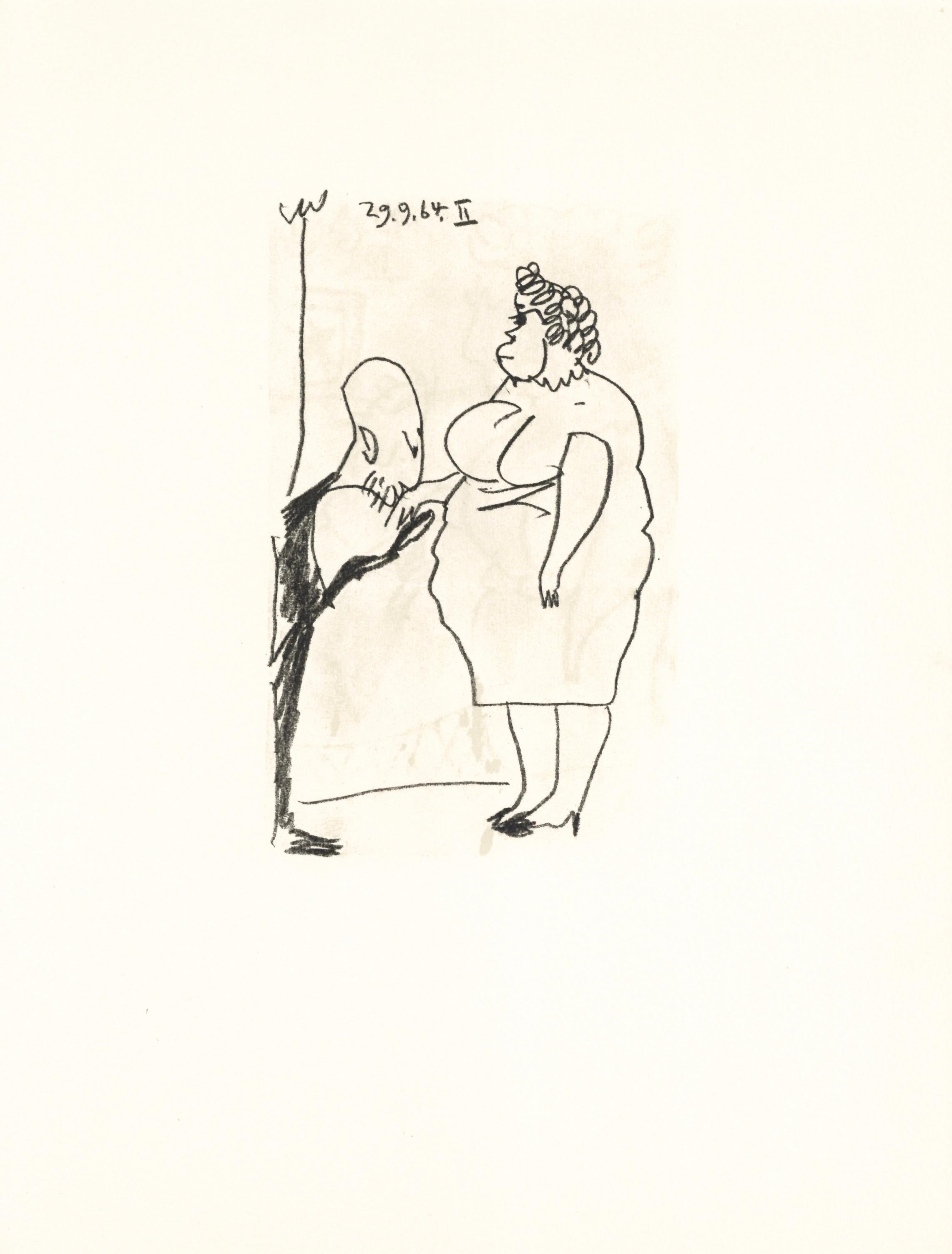 Lithograph and silkscreen with grease crayon, lithographic tusche, lead pencil, charcoal on vélin d'Arches paper. Paper size: 12.8 x 9.84 inches. Inscription: Unsigned and unnumbered, as issued. Catalogue raisonné reference: Goeppert, Sebastian, et