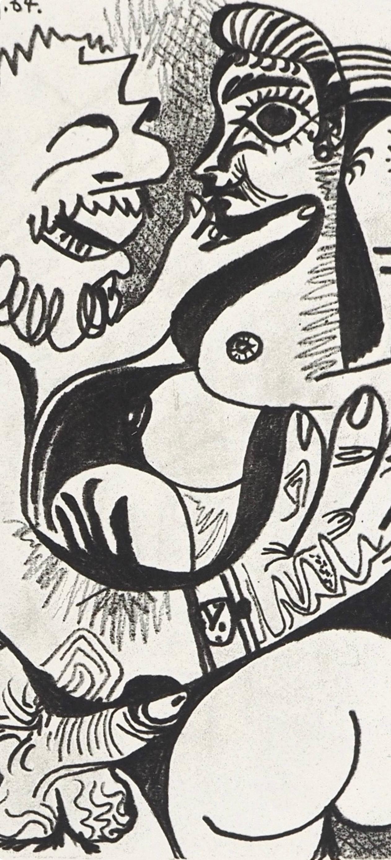Picasso, 29.9.64. IV (Cramer 148), Le Goût du Bonheur (après) - Print de Pablo Picasso