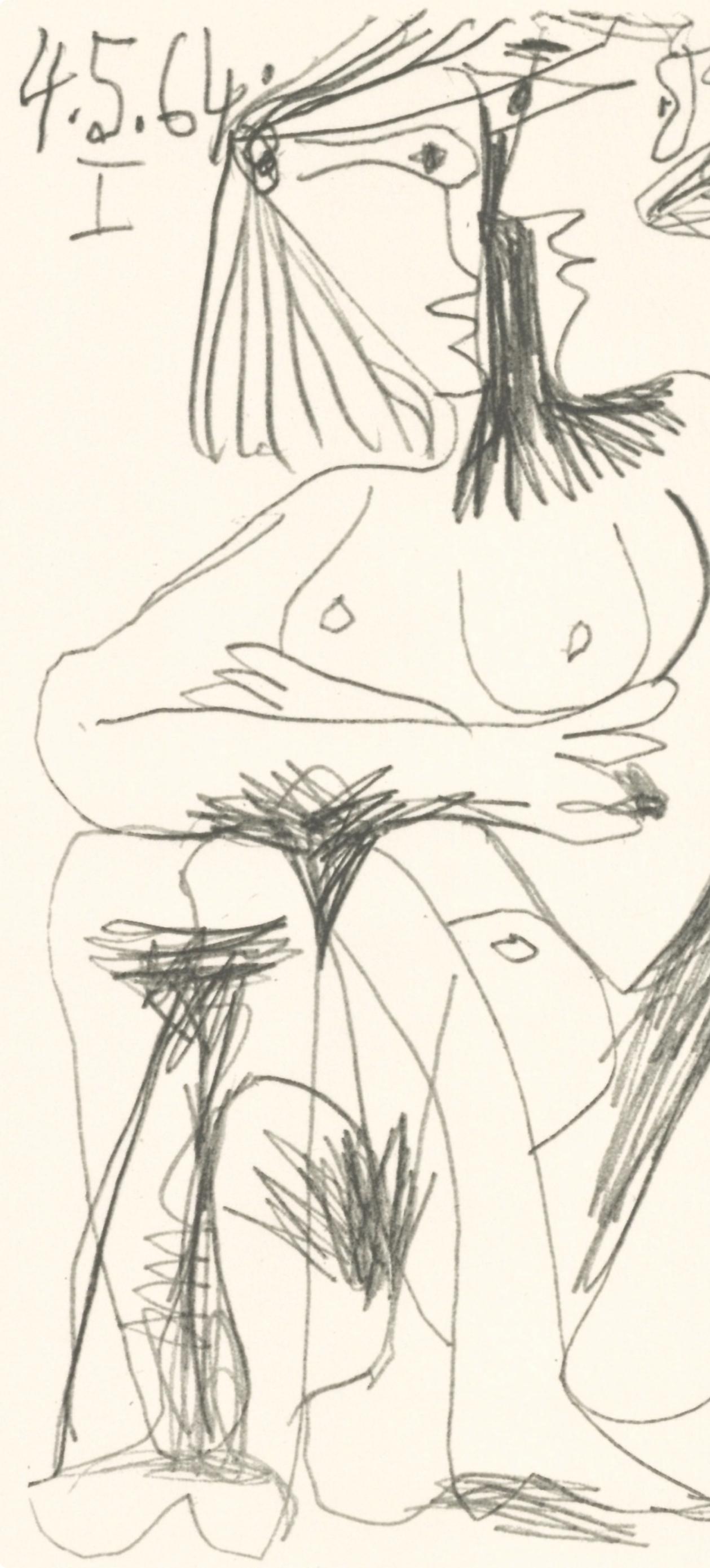 Picasso, 4.5.64. I (Cramer 148), Le Goût du Bonheur (after) - Cubist Print by Pablo Picasso