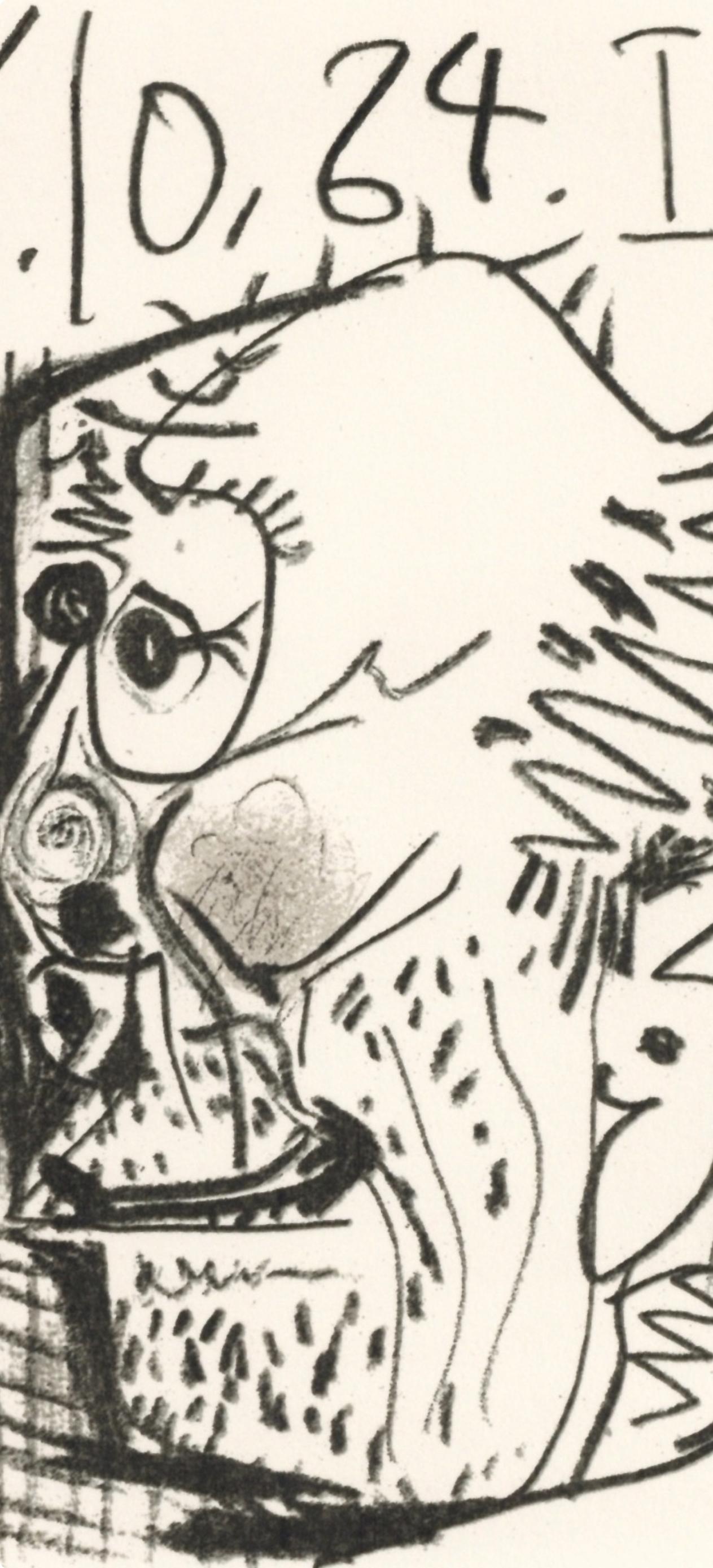 Picasso, 6.10.64. I (Cramer 148), Le Goût du Bonheur (after) - Cubist Print by Pablo Picasso
