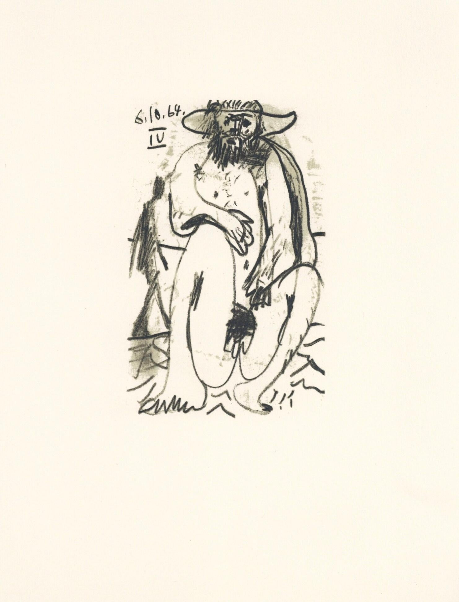 Lithograph and silkscreen with grease crayon, lithographic tusche, lead pencil, charcoal on vélin d'Arches paper. Paper size: 12.8 x 9.84 inches. Inscription: Unsigned and unnumbered, as issued. Catalogue raisonné reference: Goeppert, Sebastian, et
