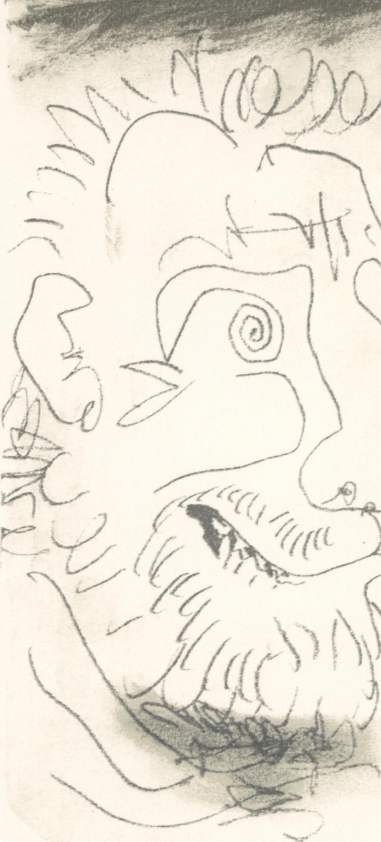 Picasso, 7.10.64. II (Cramer 148), Le Goût du Bonheur (after) - White Figurative Print by Pablo Picasso