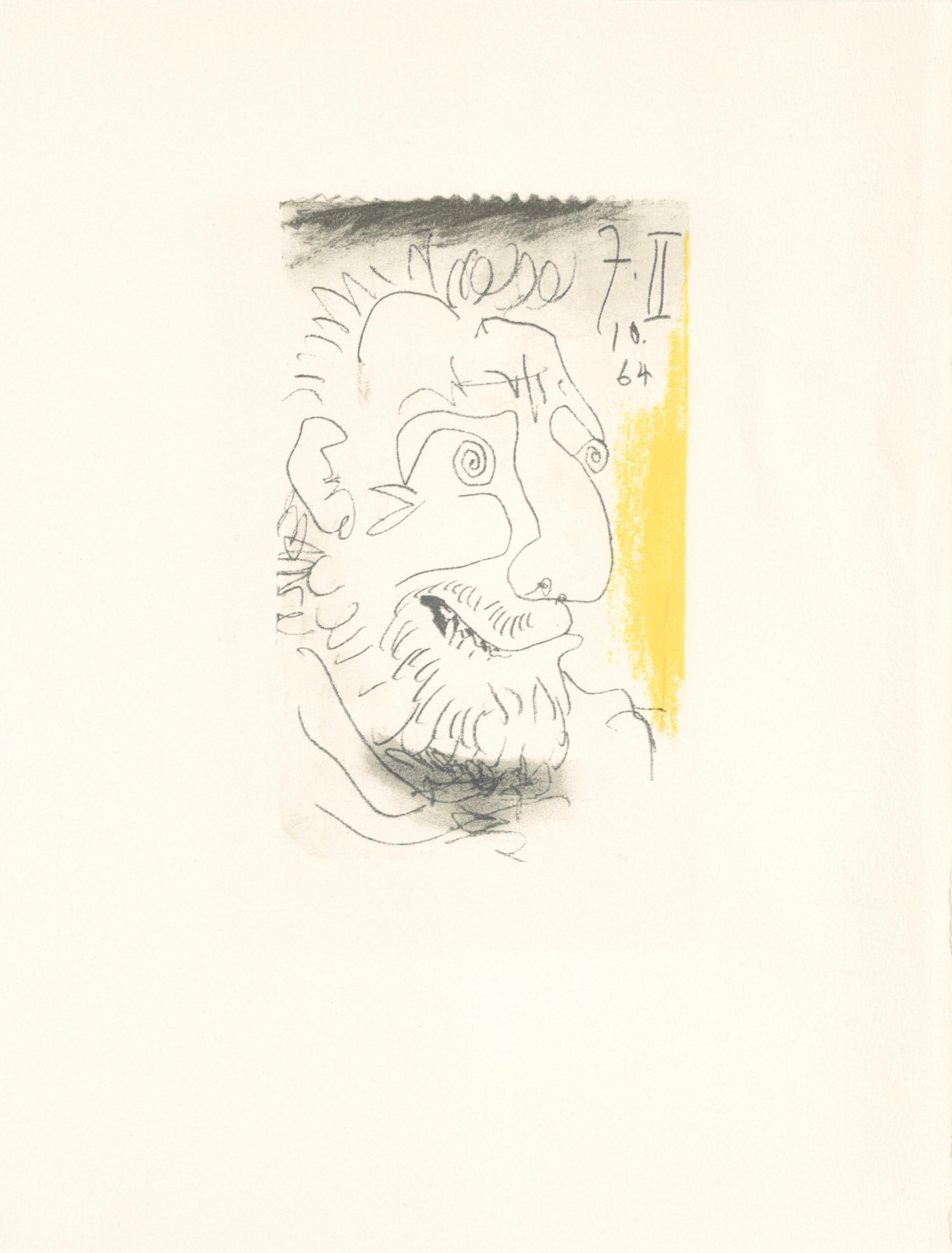 Lithograph and silkscreen with grease crayon, lithographic tusche, lead pencil, charcoal on vélin d'Arches paper. Paper size: 12.8 x 9.84 inches. Inscription: Unsigned and unnumbered, as issued. Catalogue raisonné reference: Goeppert, Sebastian, et