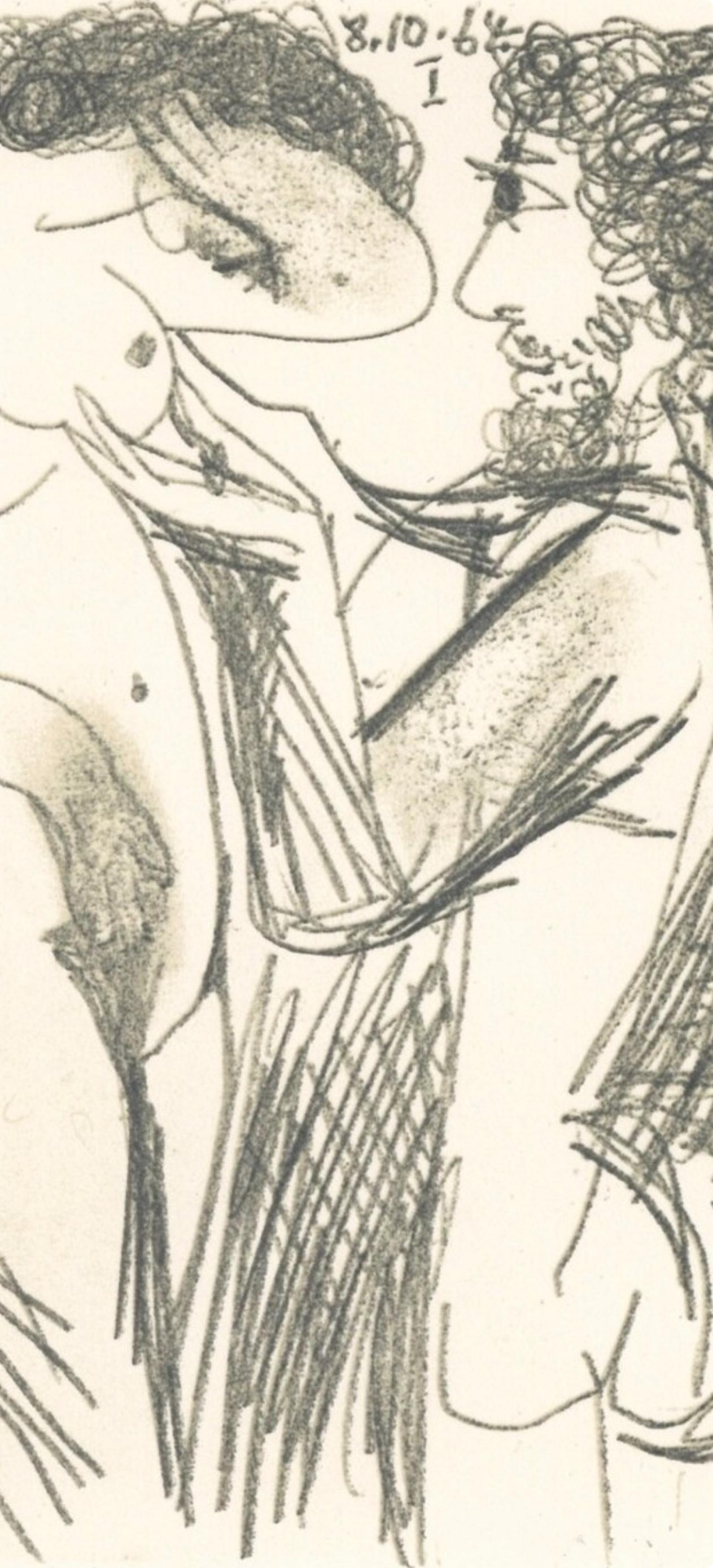 Picasso, 8.10.64. I (Cramer 148), Le Goût du Bonheur (after) - Print by Pablo Picasso