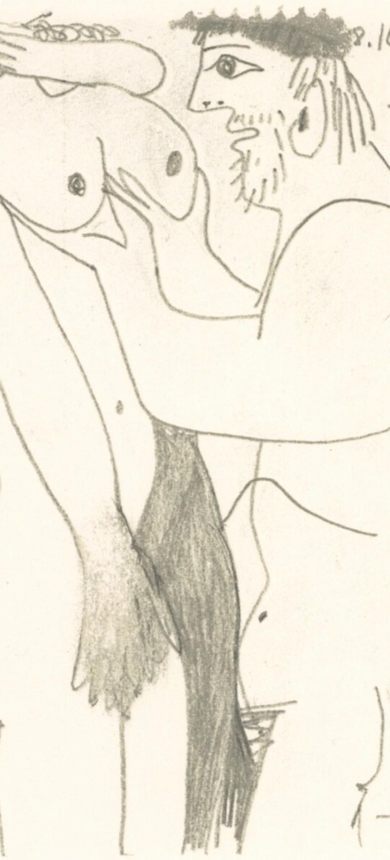 Picasso, 8.10.64. II (Cramer 148), Le Goût du Bonheur (after) - Print by Pablo Picasso