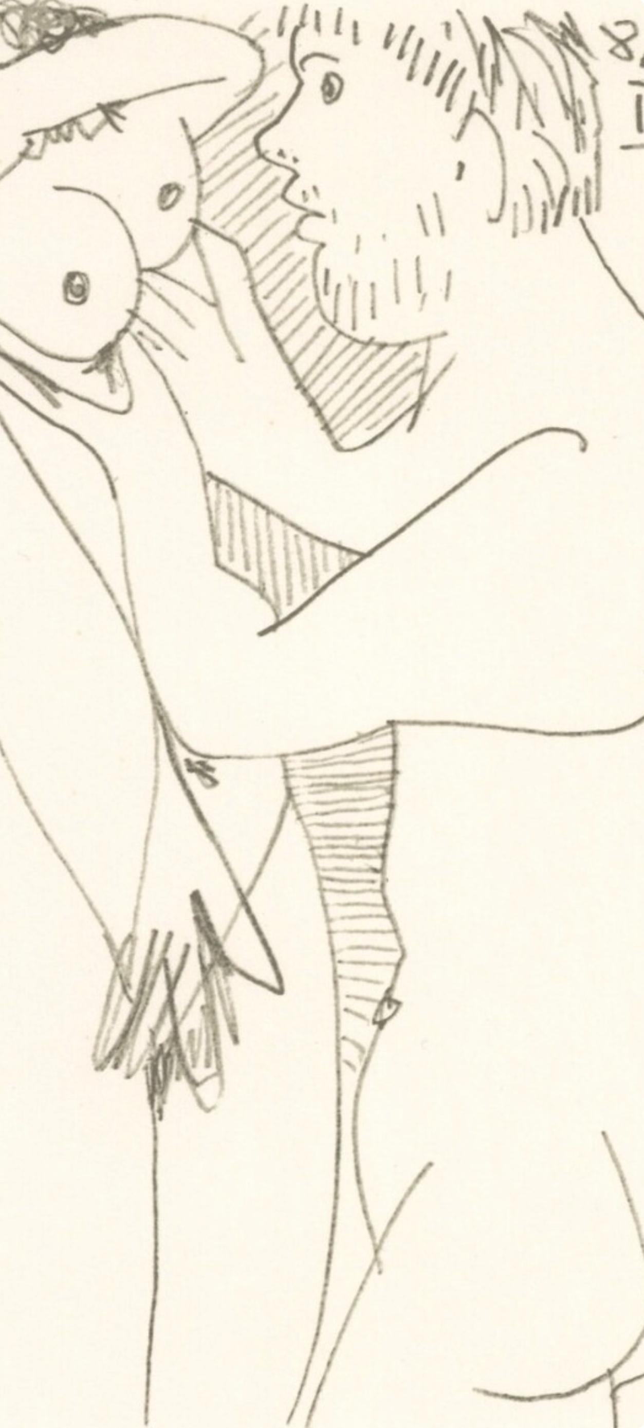 Picasso, 8.10.64. III (Cramer 148), Le Goût du Bonheur (after) - Print by Pablo Picasso