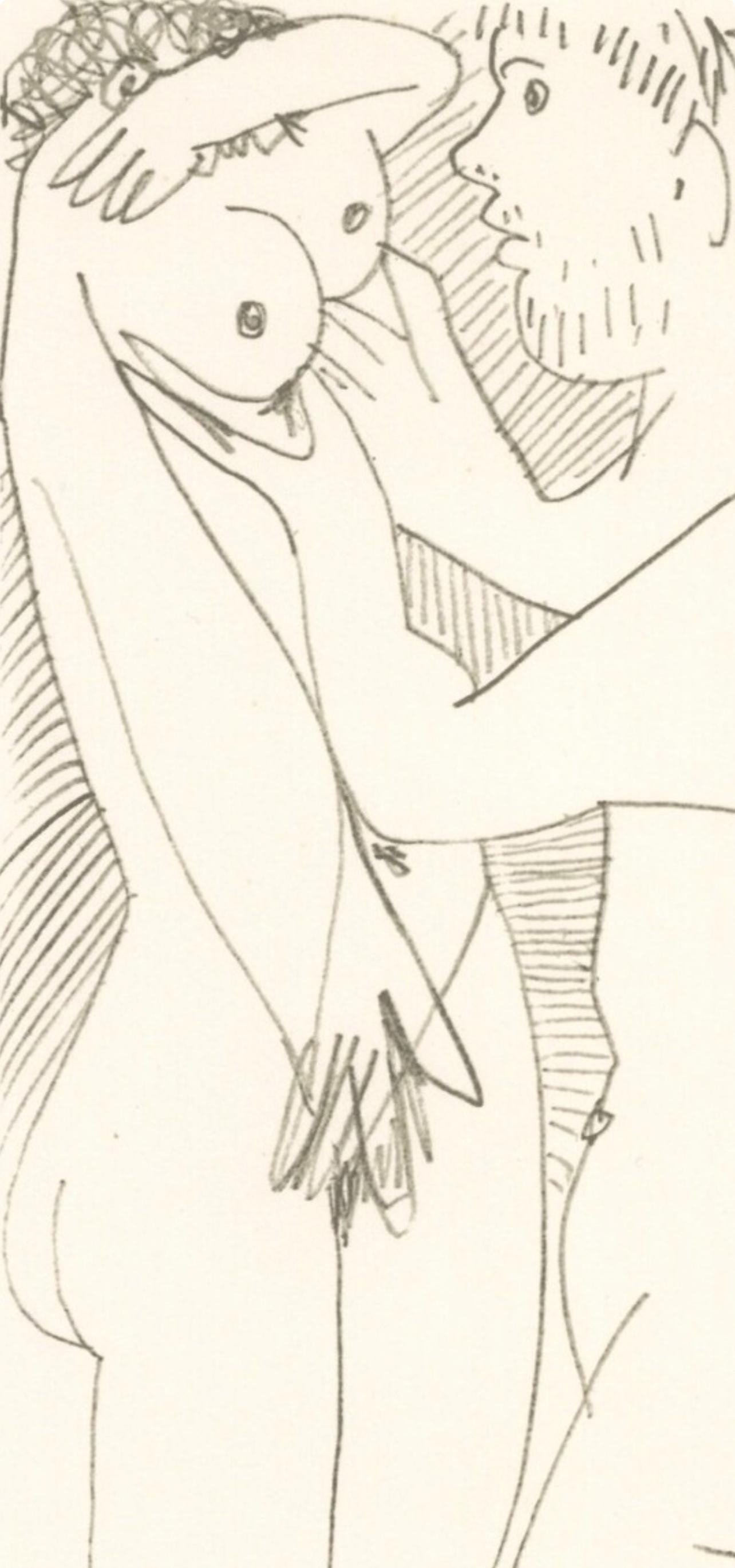 Picasso, 8.10.64. III (Cramer 148), Le Goût du Bonheur (after) - Cubist Print by Pablo Picasso