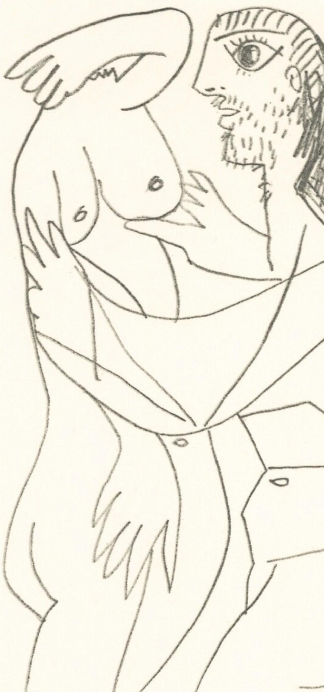 Picasso, 8.10.64. IX (Cramer 148), Le Goût du Bonheur (after) - Cubist Print by Pablo Picasso