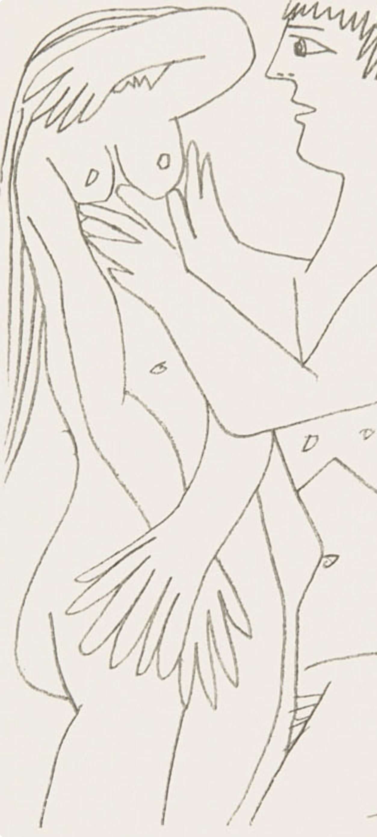 Picasso, 8.10.64. VII (Cramer 148), Le Goût du Bonheur (nach) (Kubismus), Print, von Pablo Picasso