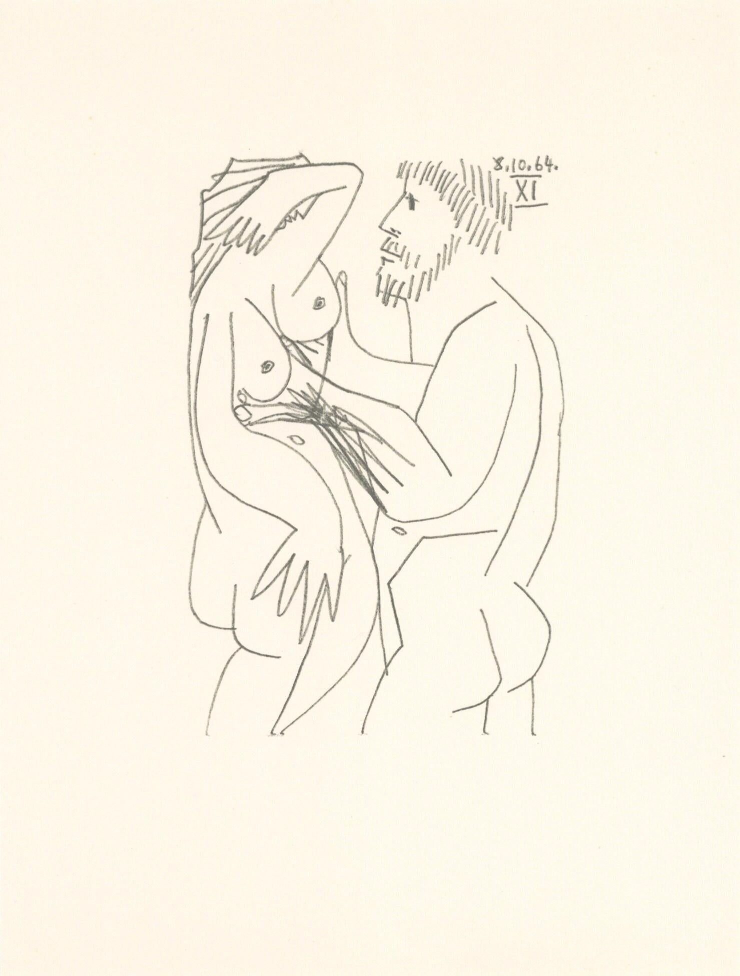 Lithograph and silkscreen with grease crayon, lithographic tusche, lead pencil, charcoal on vélin d'Arches paper. Paper size: 12.8 x 9.84 inches. Inscription: Unsigned and unnumbered, as issued. Catalogue raisonné reference: Goeppert, Sebastian, et