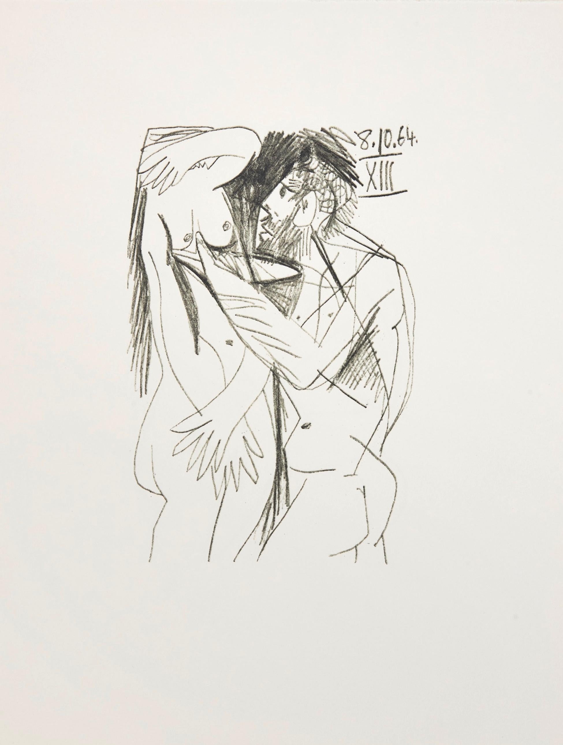 Lithograph and silkscreen with grease crayon, lithographic tusche, lead pencil, charcoal on vélin d'Arches paper. Paper size: 12.8 x 9.84 inches. Inscription: Unsigned and unnumbered, as issued. Catalogue raisonné reference: Goeppert, Sebastian, et