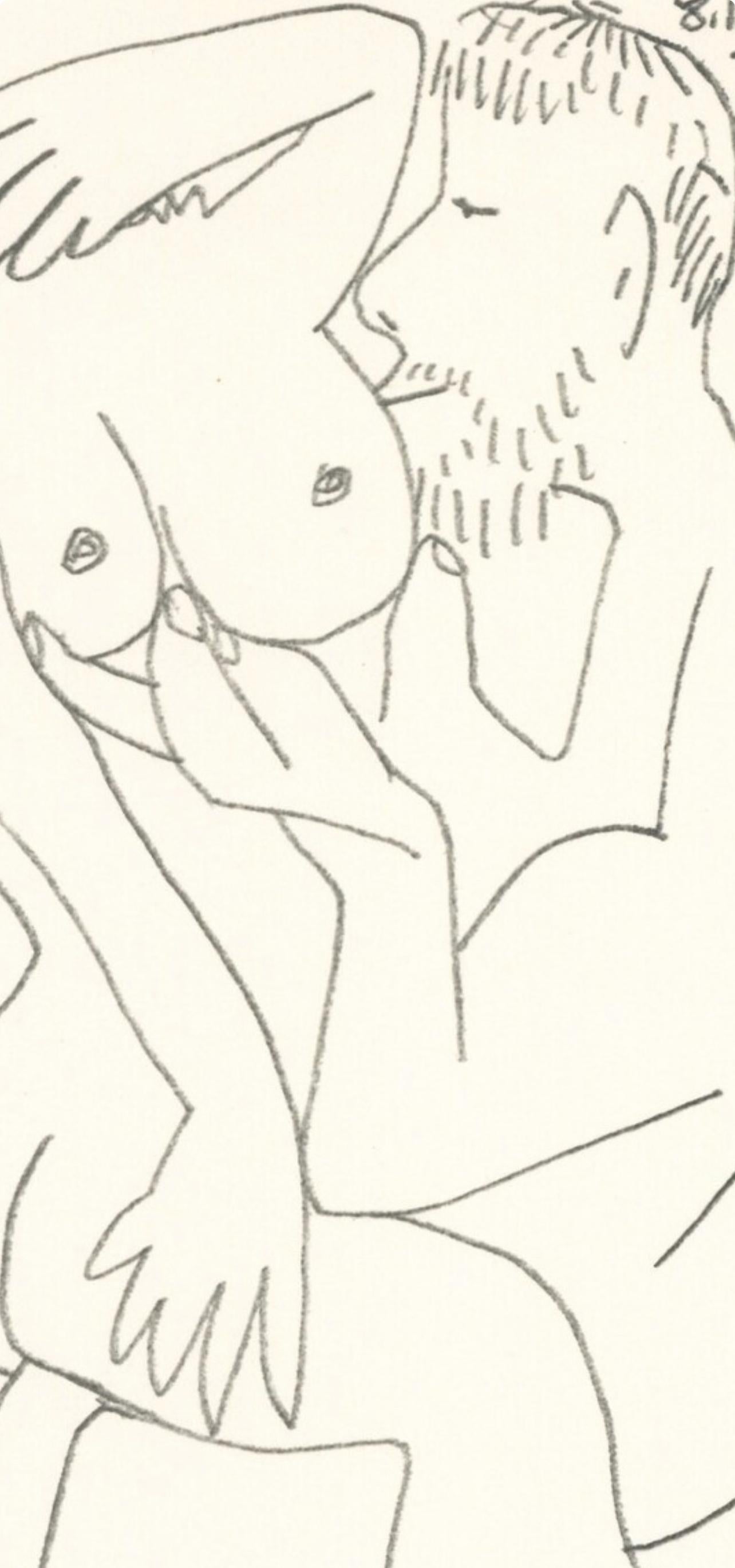 Picasso, 8.10.74 XVI (Cramer 148), Le Goût du Bonheur (after) - Print by Pablo Picasso