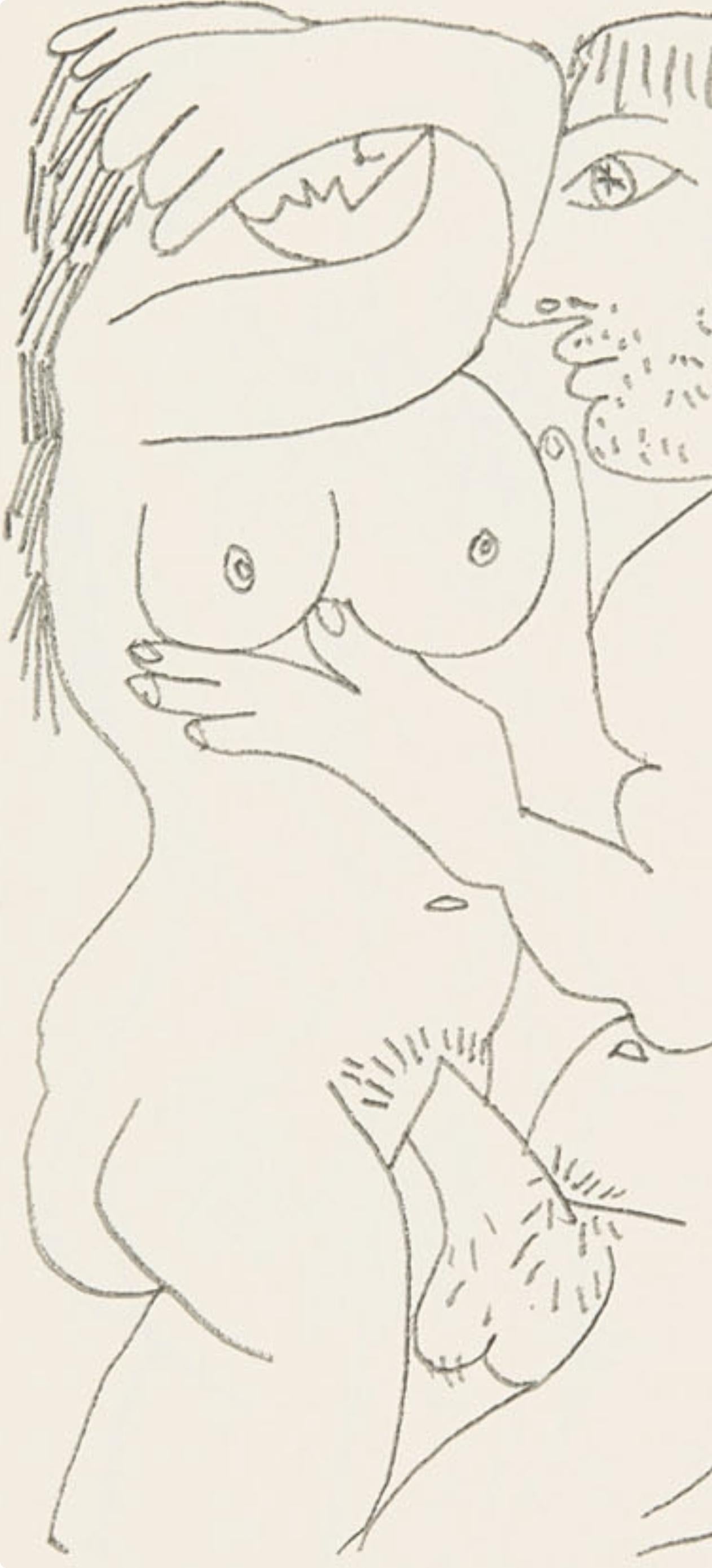 Picasso, 9.10.64. II (Cramer 148), Le Goût du Bonheur (after) - Cubist Print by Pablo Picasso
