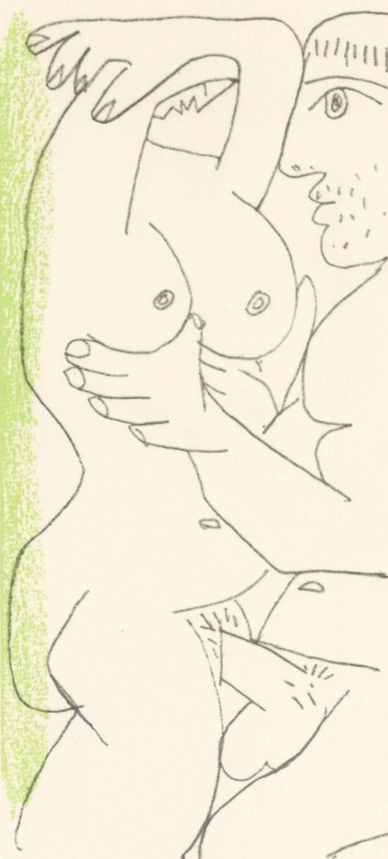 Picasso, 9.10.64. III (Cramer 148), Le Goût du Bonheur (dopo) - Print Cubismo di Pablo Picasso