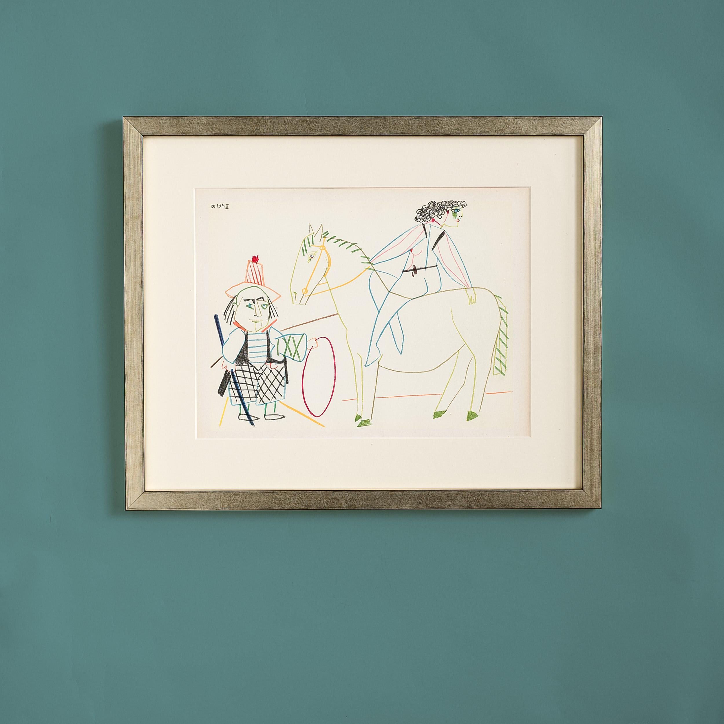 Figurative Print Pablo Picasso - Picasso and the Human Comedy, Verve Lithograph Print, 1954 Original lithograph