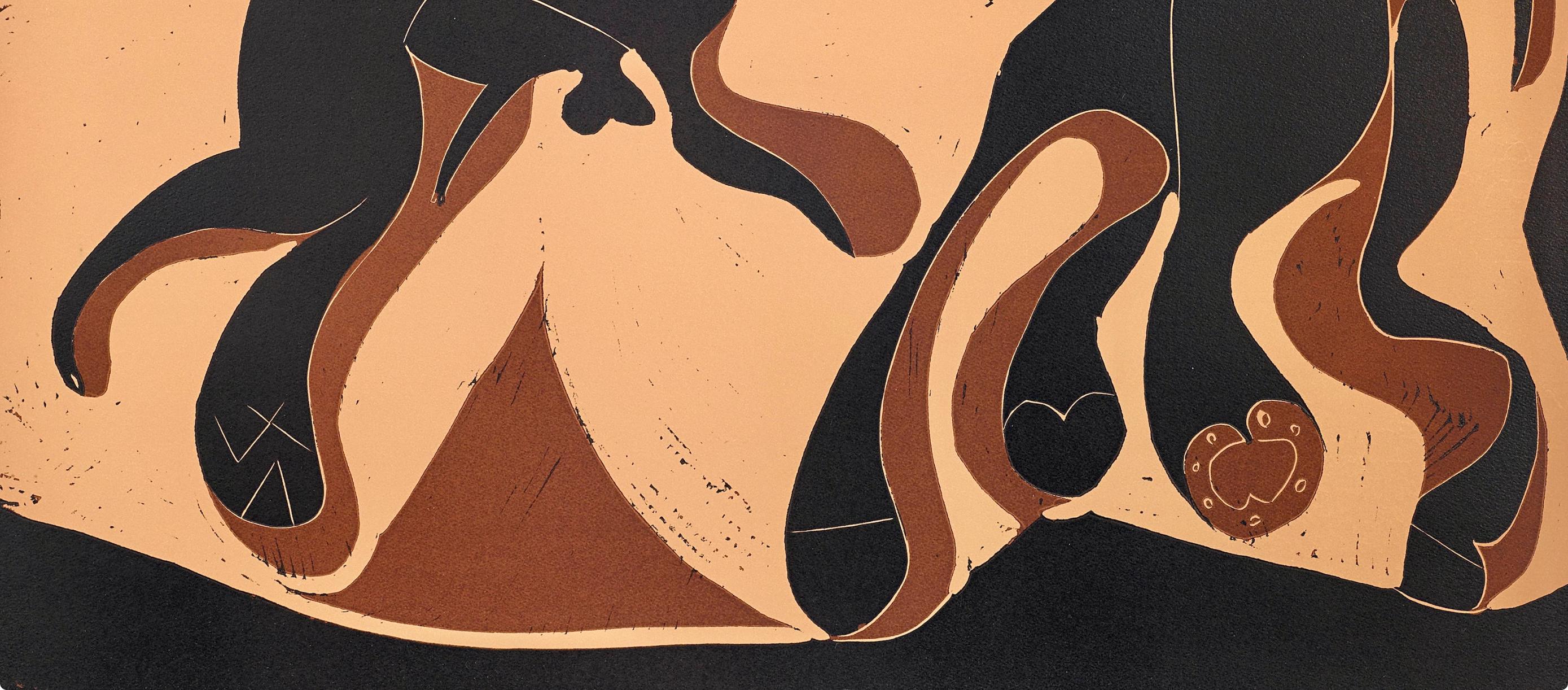 Picasso, Après le pique (Orozco 214), Grabados al linóleo (after) - Cubist Print by Pablo Picasso
