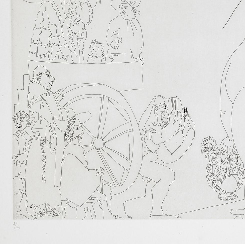 Picasso at the Fountain of Canaletas (347 Series, B.1561), 1968 For Sale 2