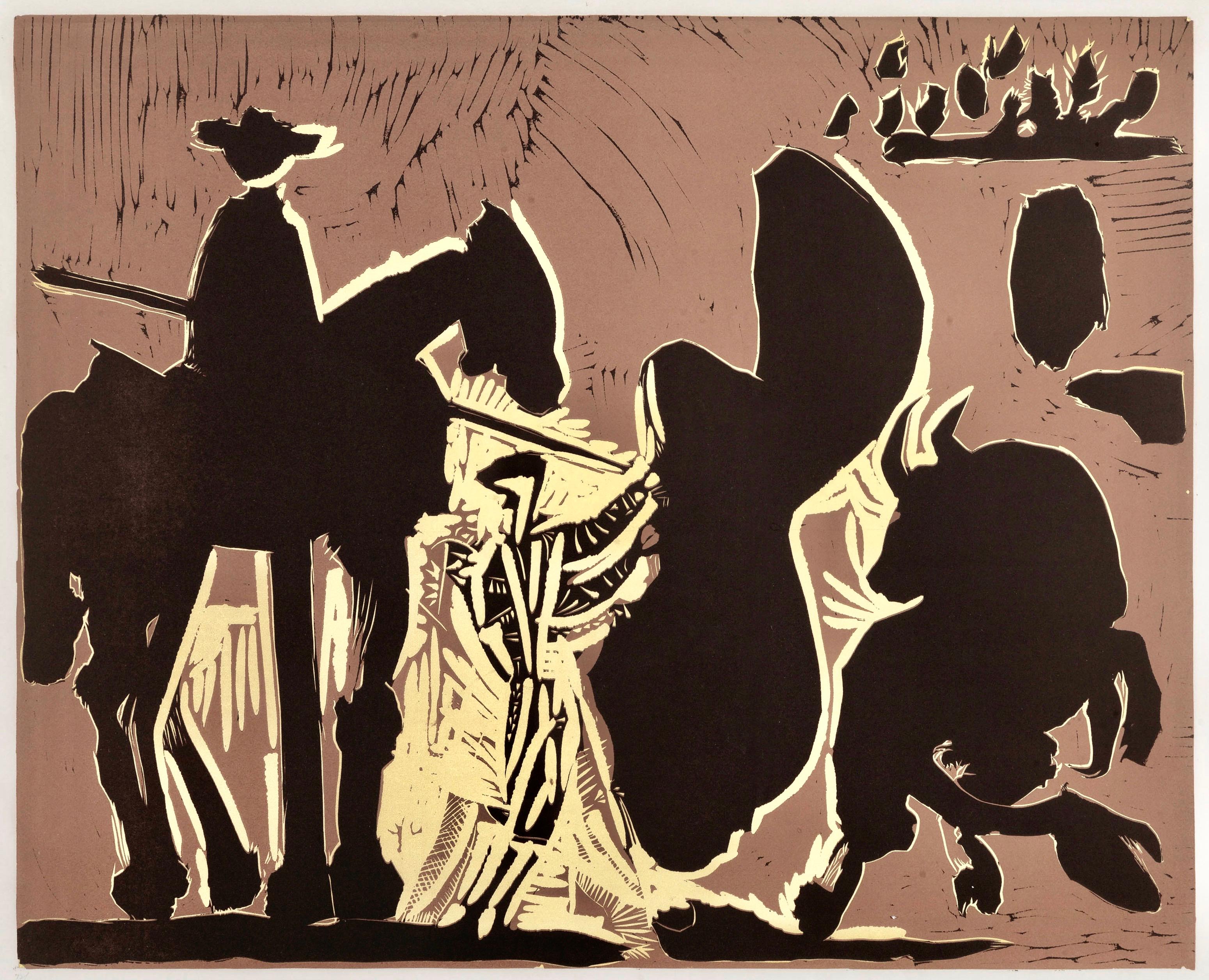 Abstract Print Pablo Picasso - Picasso, Avant la pique (Orozco 214), Grabados al linóleo (après)