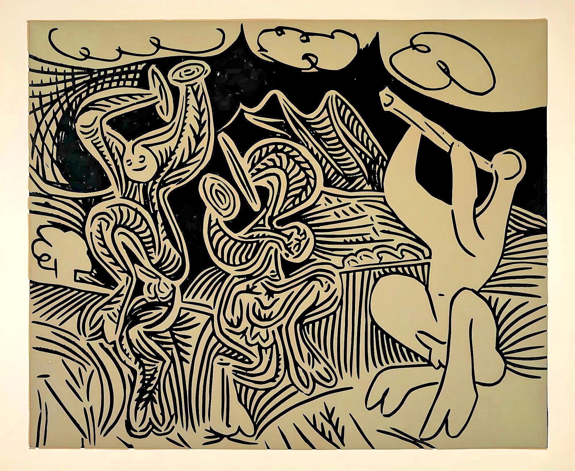 Picasso, Bacchanale : Flûtiste, danseurs avec cymbales, Éditions Cercle d'Art (d'après) en vente 1