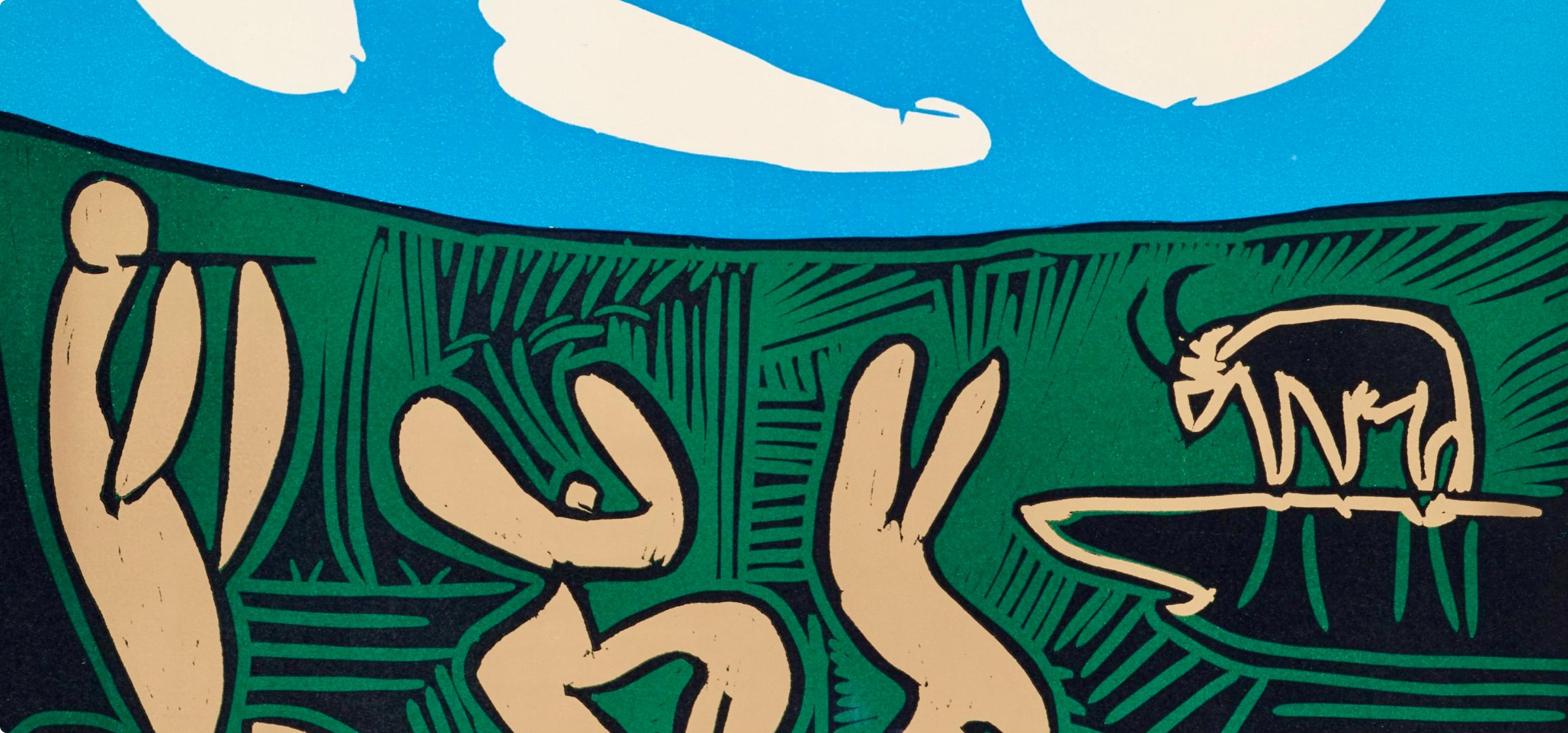 Picasso, Bacchanale à l'acrobate (Orozco 214), Grabados al linóleo (nach) – Print von Pablo Picasso