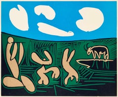 Picasso, Bacchanale à l'acrobate (Orozco 214), Grabados al linóleo (nach)