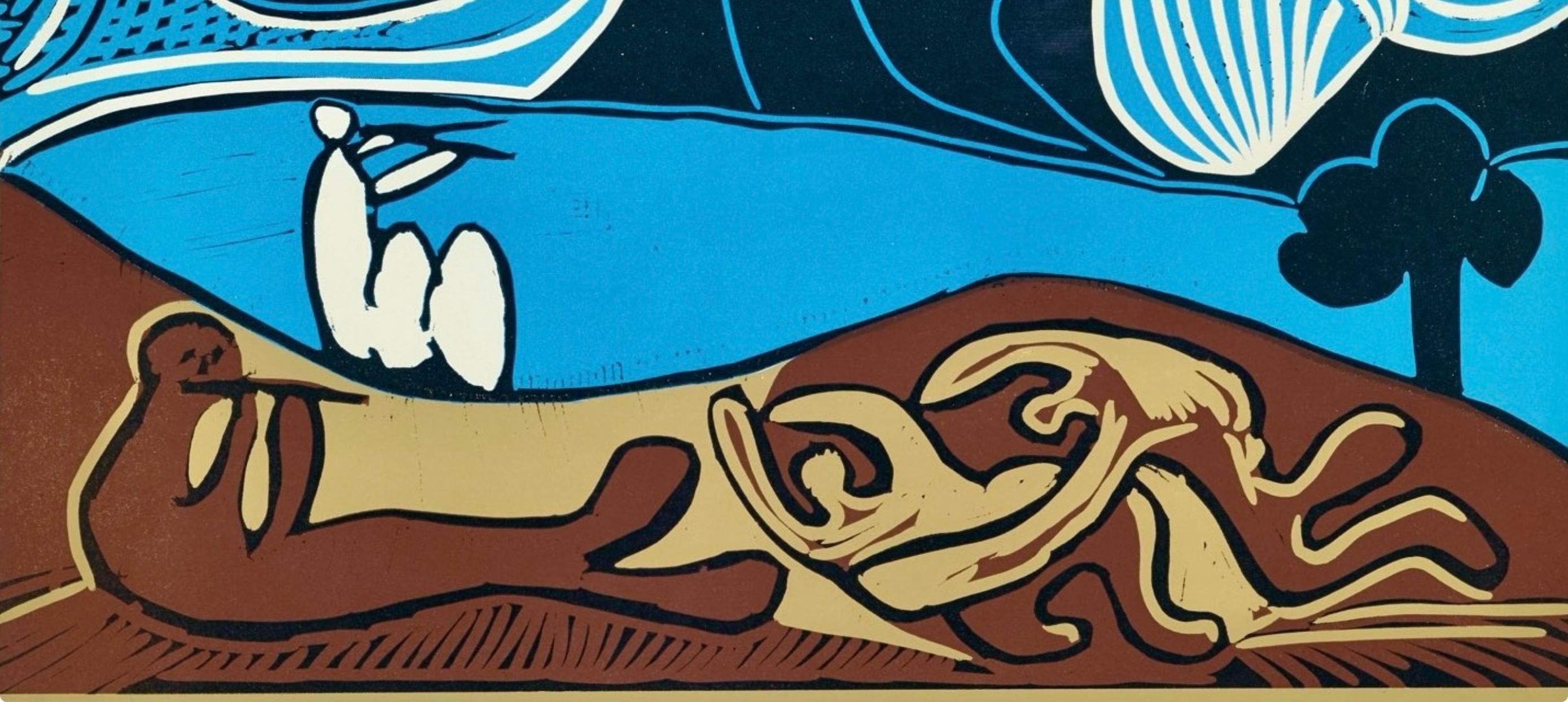 Picasso, Bacchanale (Orozco 214), Grabados al linóleo (nach) – Print von Pablo Picasso