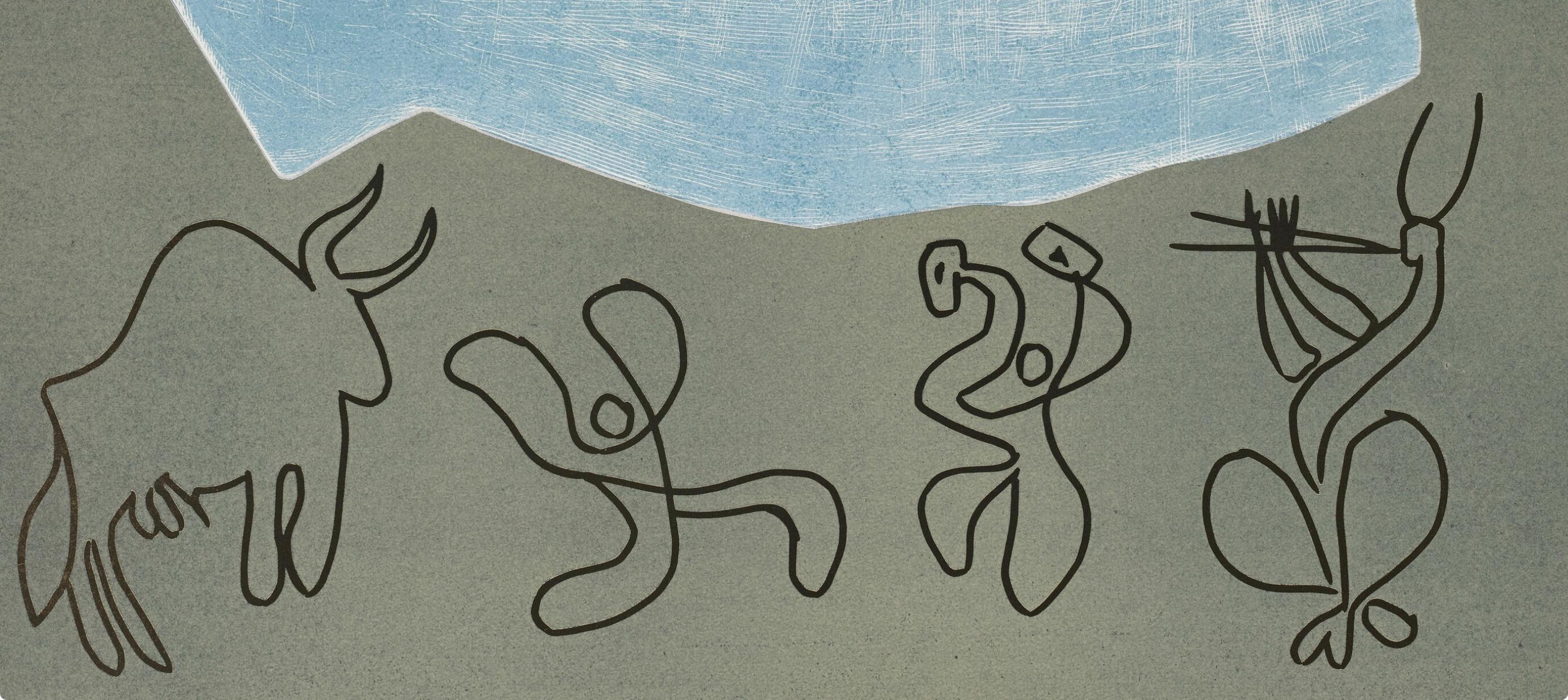 Picasso, Bacchanale (Orozco 214), Grabados al linóleo (d'après) - Print de Pablo Picasso