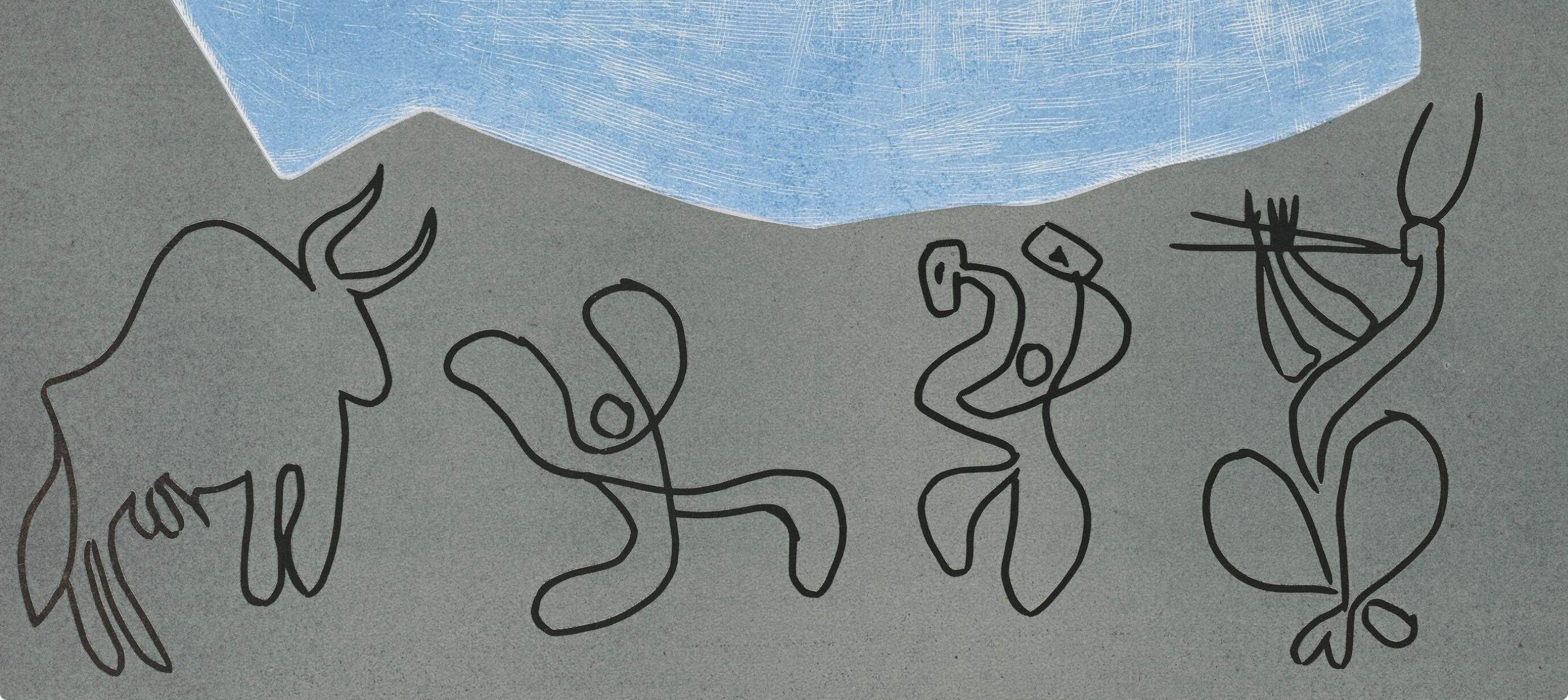 Picasso, Bacchanale (Orozco 214), Grabados al linóleo (nach) – Print von Pablo Picasso