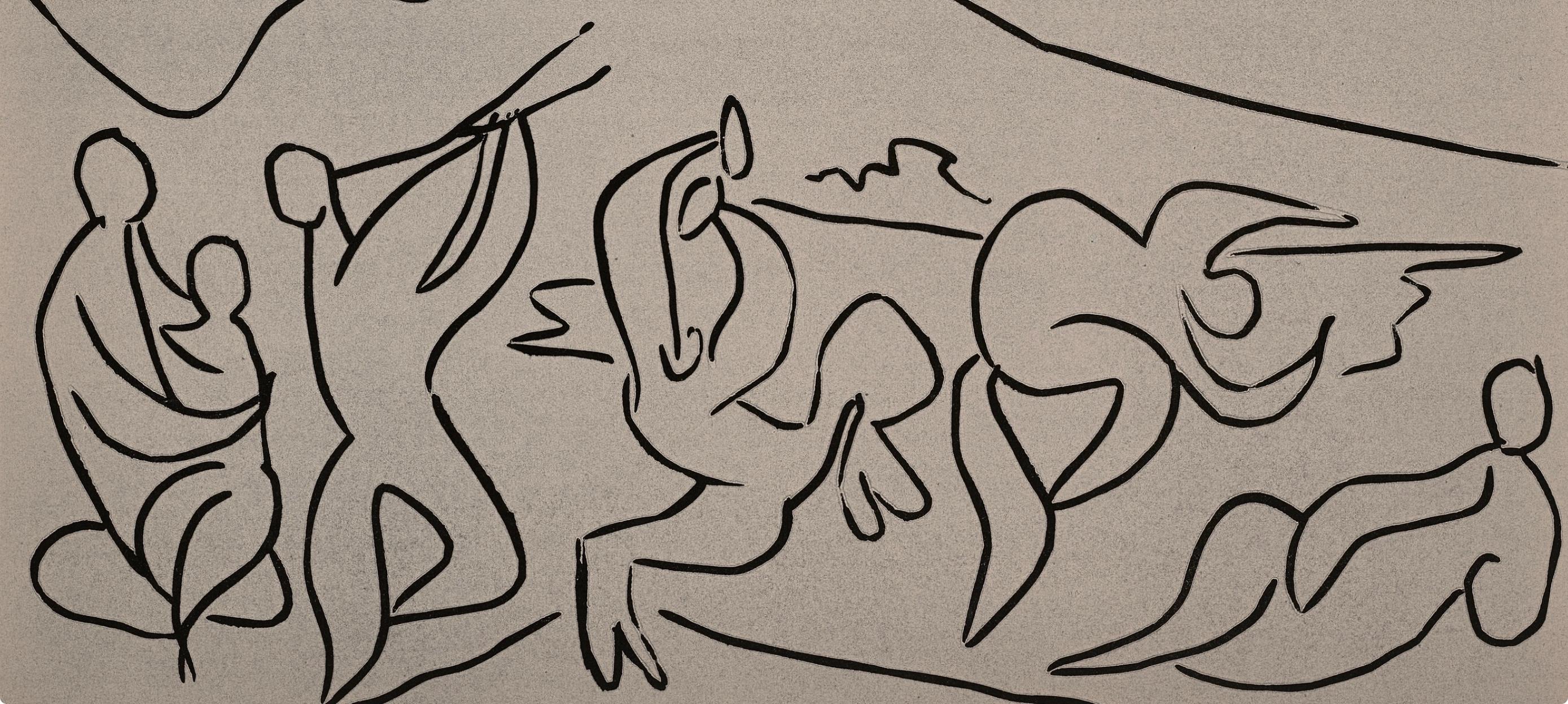 Picasso, Bacanal (Orozco 214), Grabados al linóleo (después) - Print de Pablo Picasso