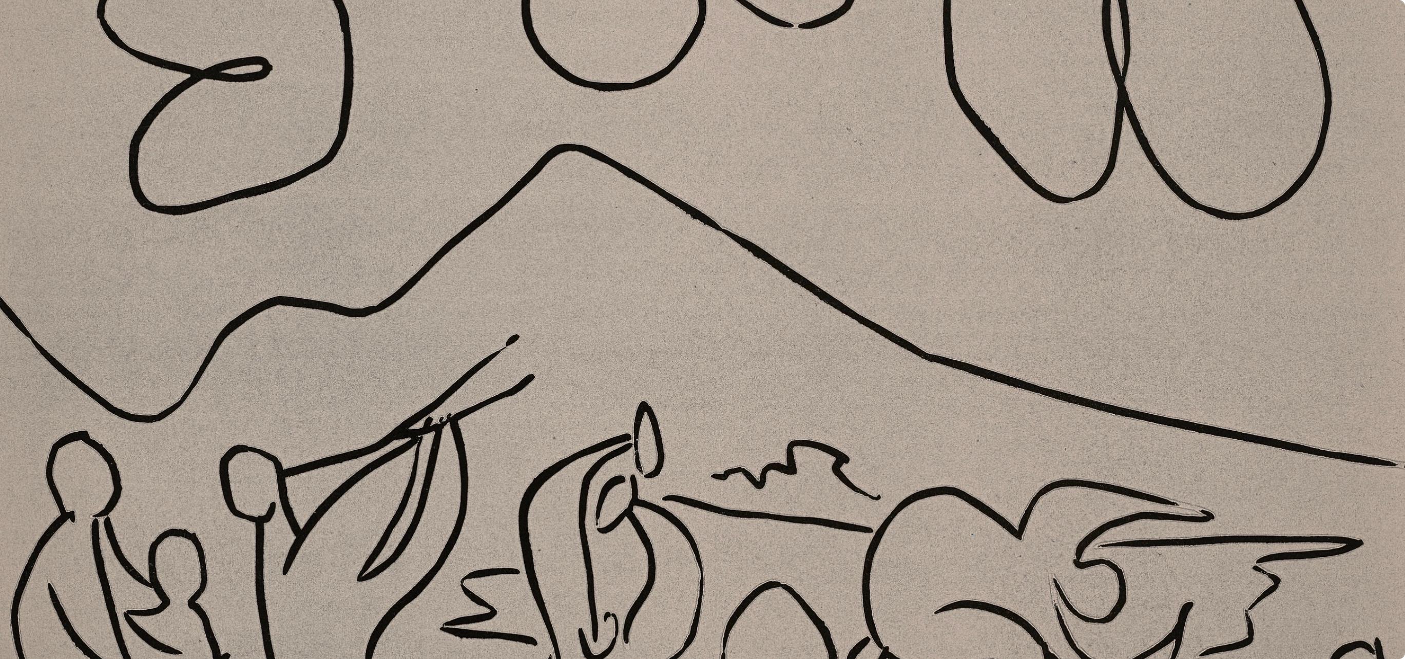 Picasso, Bacanal (Orozco 214), Grabados al linóleo (después) - Print Cubista de Pablo Picasso
