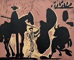 Picasso, Before the goading of the Bull, Pablo Picasso-Linogravures (after)