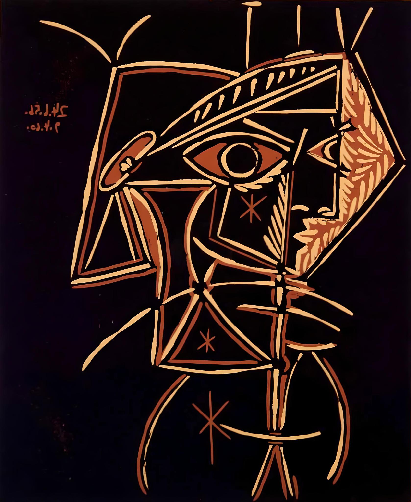 Figurative Print Pablo Picasso - Picasso, Buste de femme : Jacqueline, Éditions Cercle d'Art (d'après)