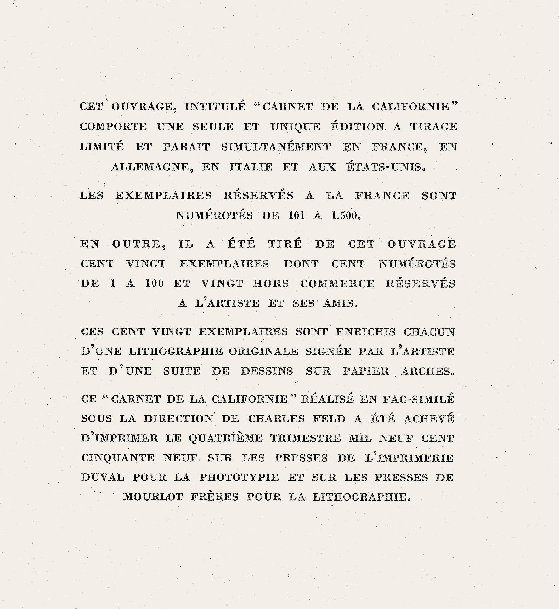 Picasso, Carnet de la Californie I (Bloch/Livres 94; Cramer 101) (after) For Sale 1